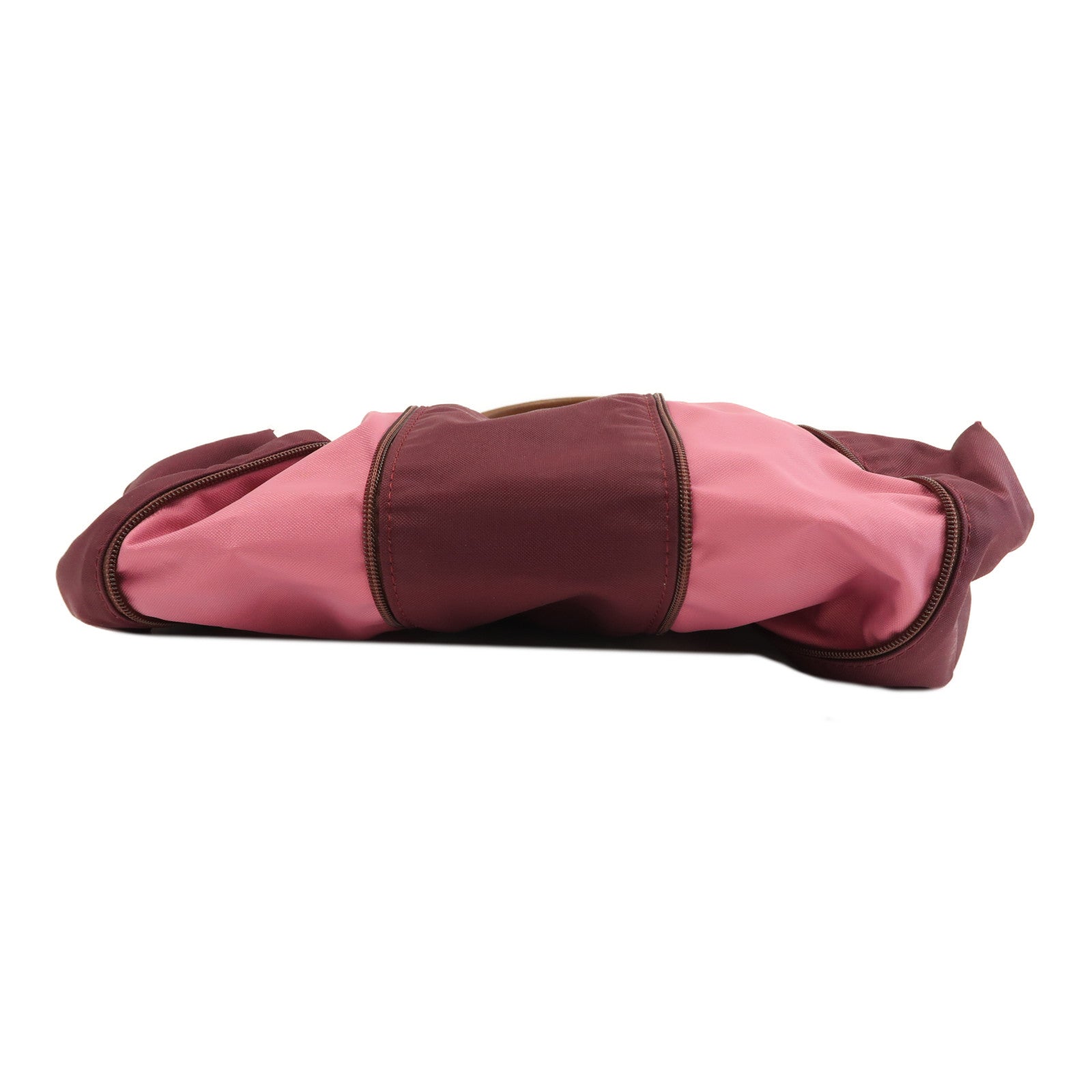 Longchamp 尼龍Hand Bag金扣手挽袋紫色/粉紅色