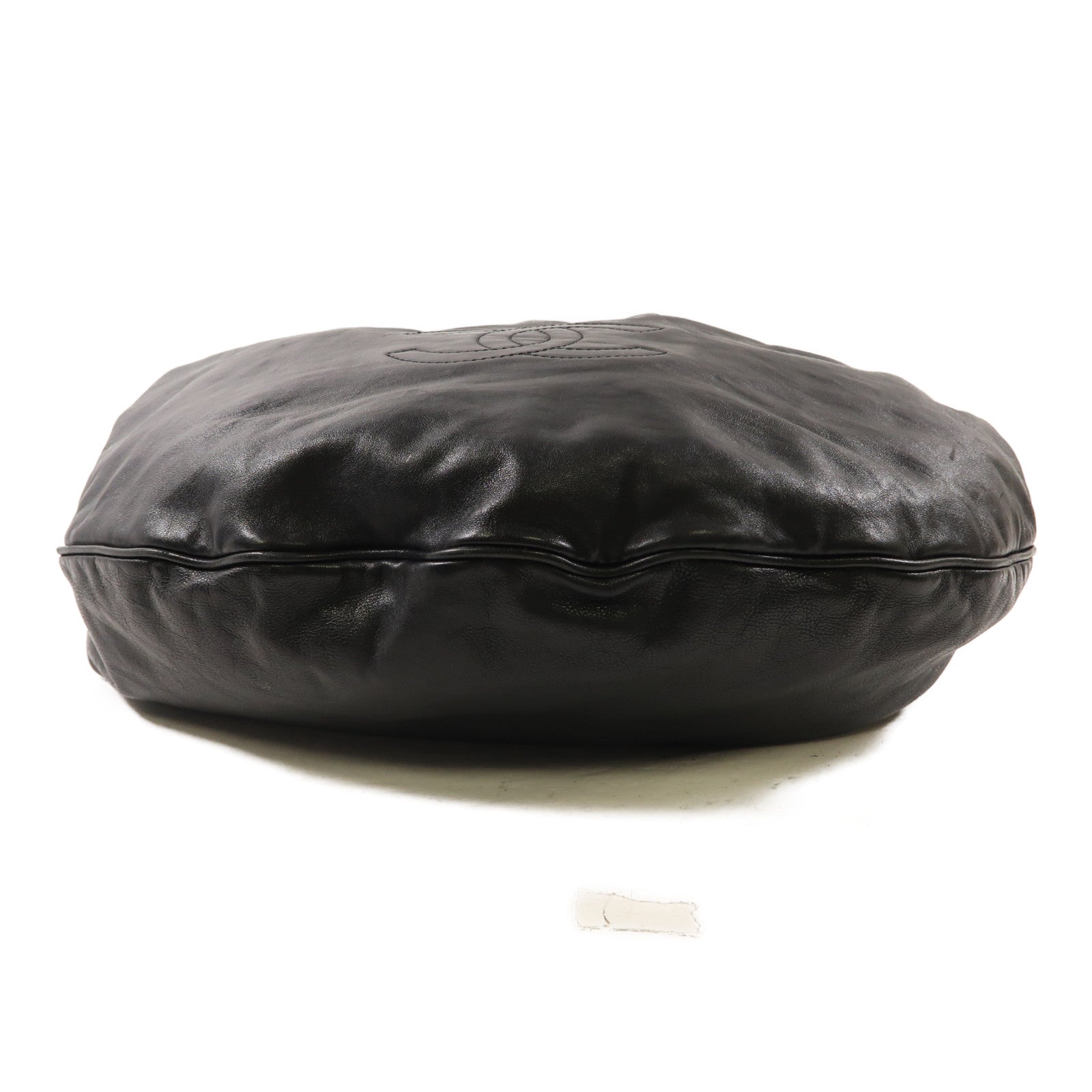CHANEL 羊皮皮革Shoulder Bag銀扣肩背袋黑色