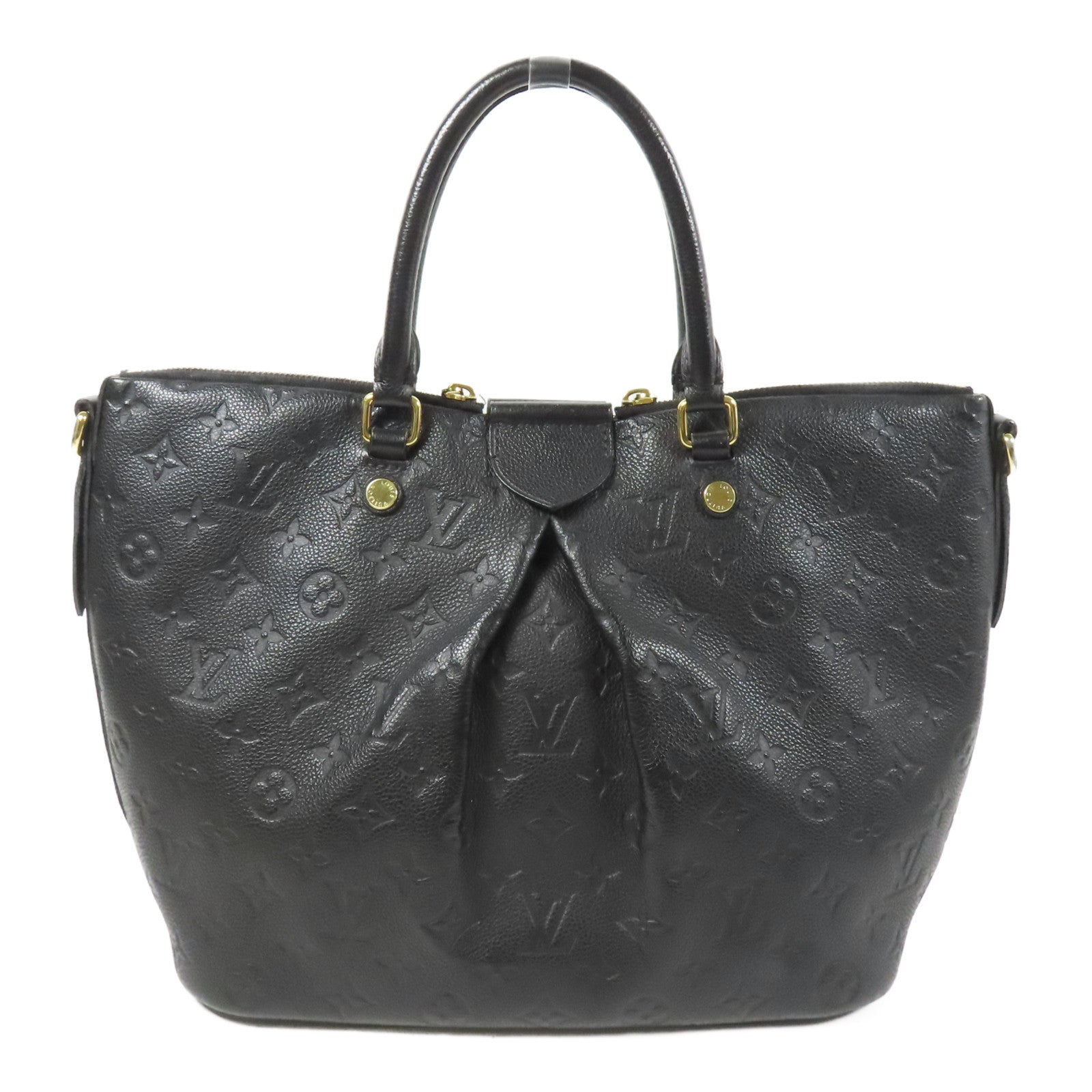 LOUIS VUITTON Monogram Empreinte Mazarine MM金扣手挽肩背兩用袋