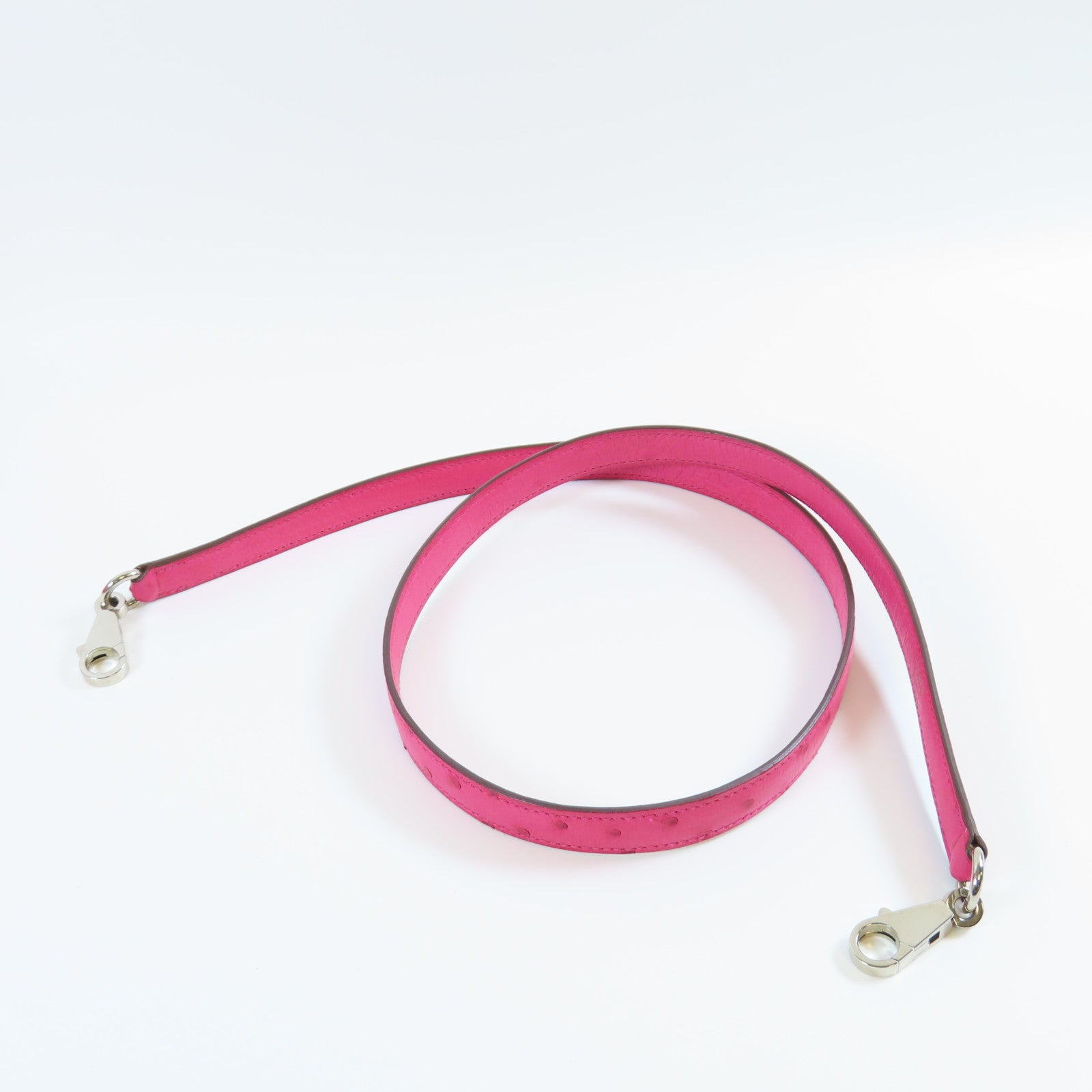 HERMES 【激減優惠】鴕鳥皮革Kelly 25銀扣手挽肩背兩用袋Rose Tyrien糖果粉色