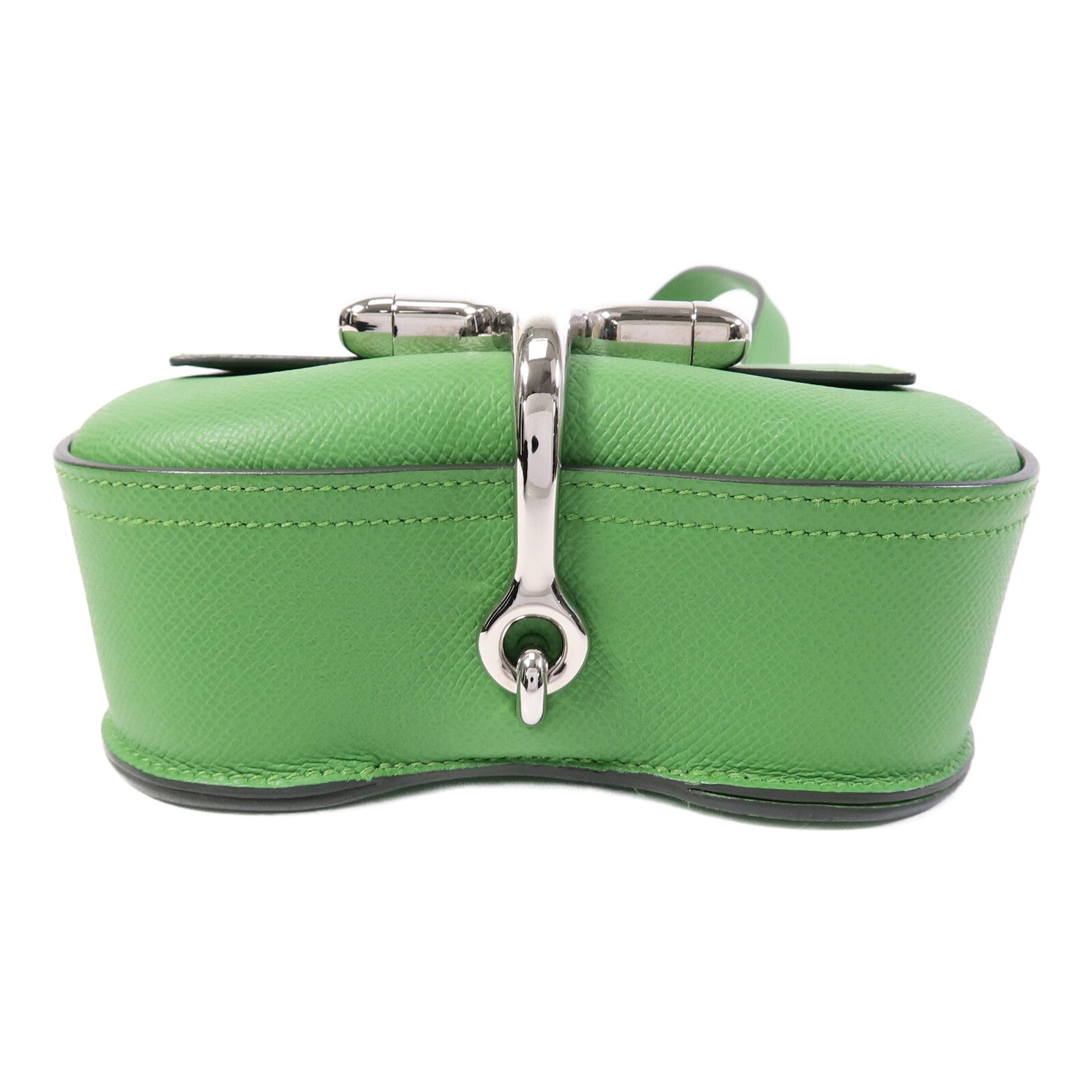 HERMES Epsom皮革Della Cavalleria Mini肩背袋Vert Yucca