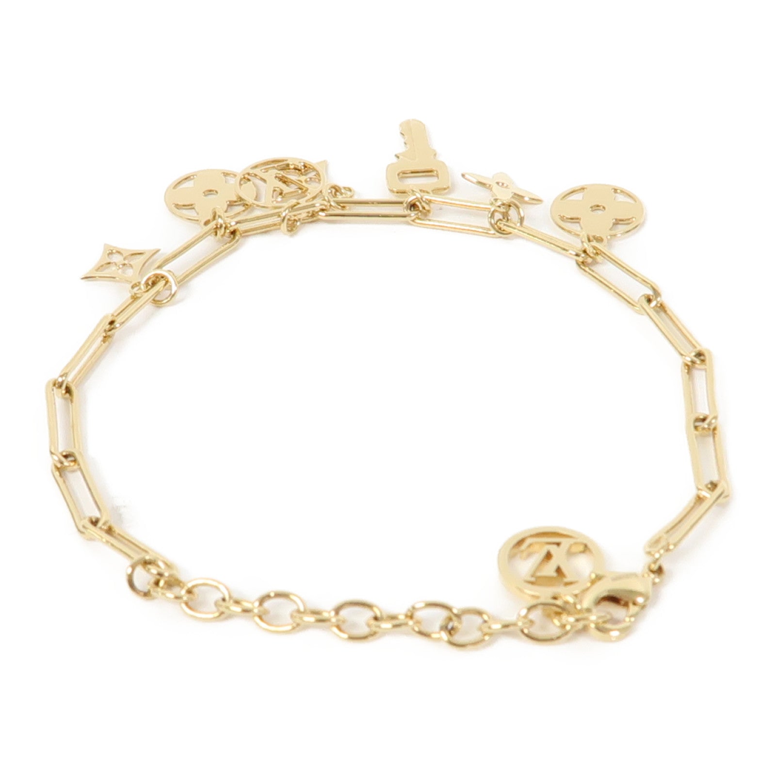 LOUIS VUITTON 金屬Brasserie Roman Holiday Bracelet手鏈金色