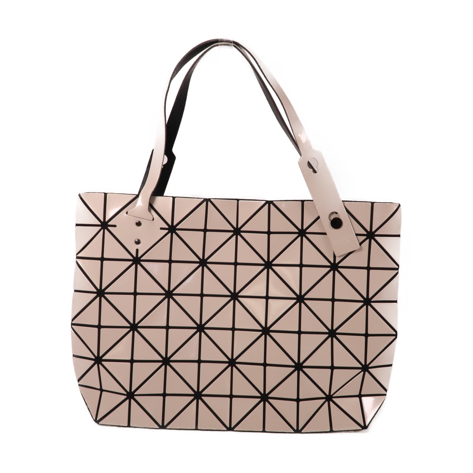 ISSEY MIYAKE PVC Bao Bao銀扣手挽袋米色
