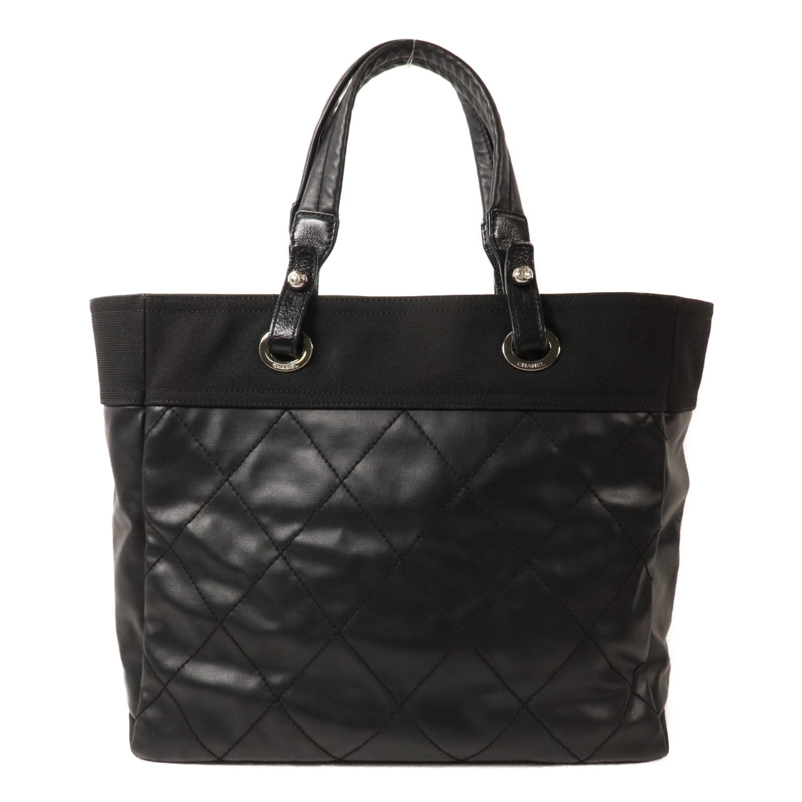 CHANEL 牛皮皮革/塗層帆布Paris Biarritz Tote手挽袋