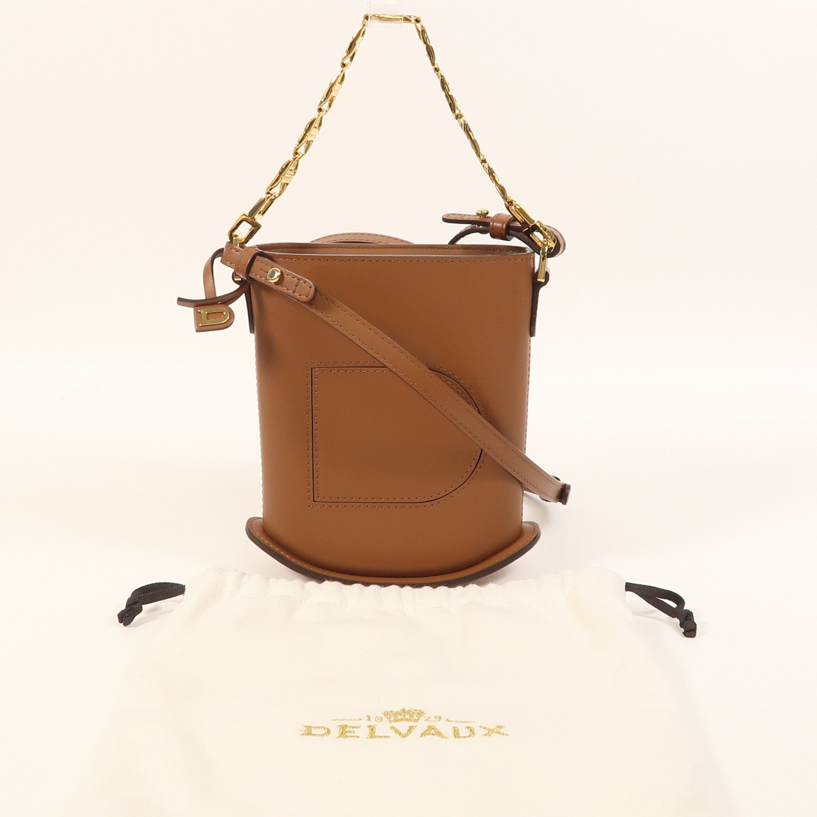 Delvaux 牛皮皮革Pin Toy金扣肩背袋