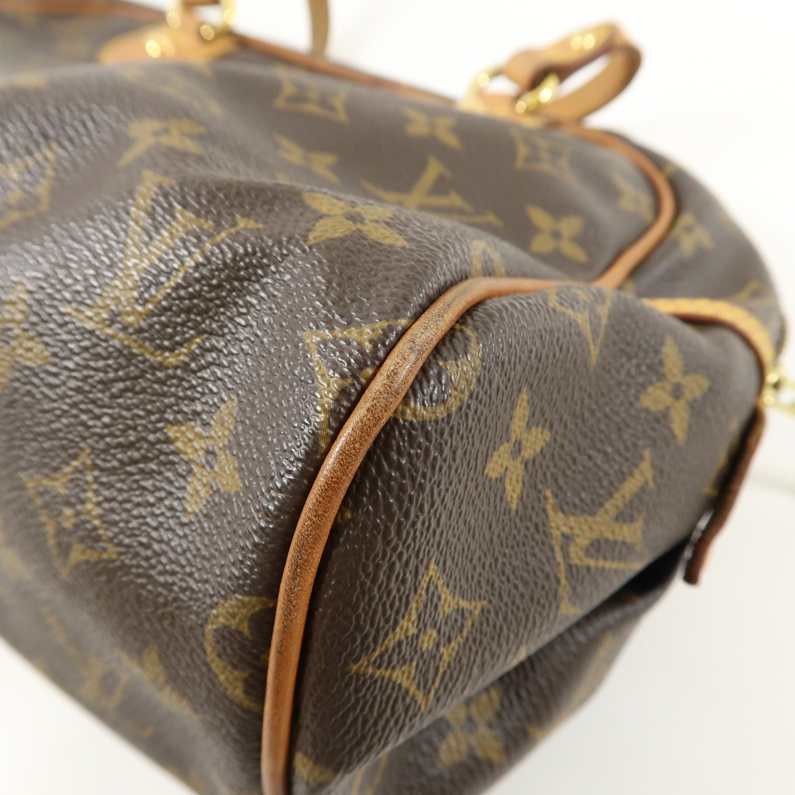 LOUIS VUITTON Monogram Montorgueil PM金扣肩背袋棕色