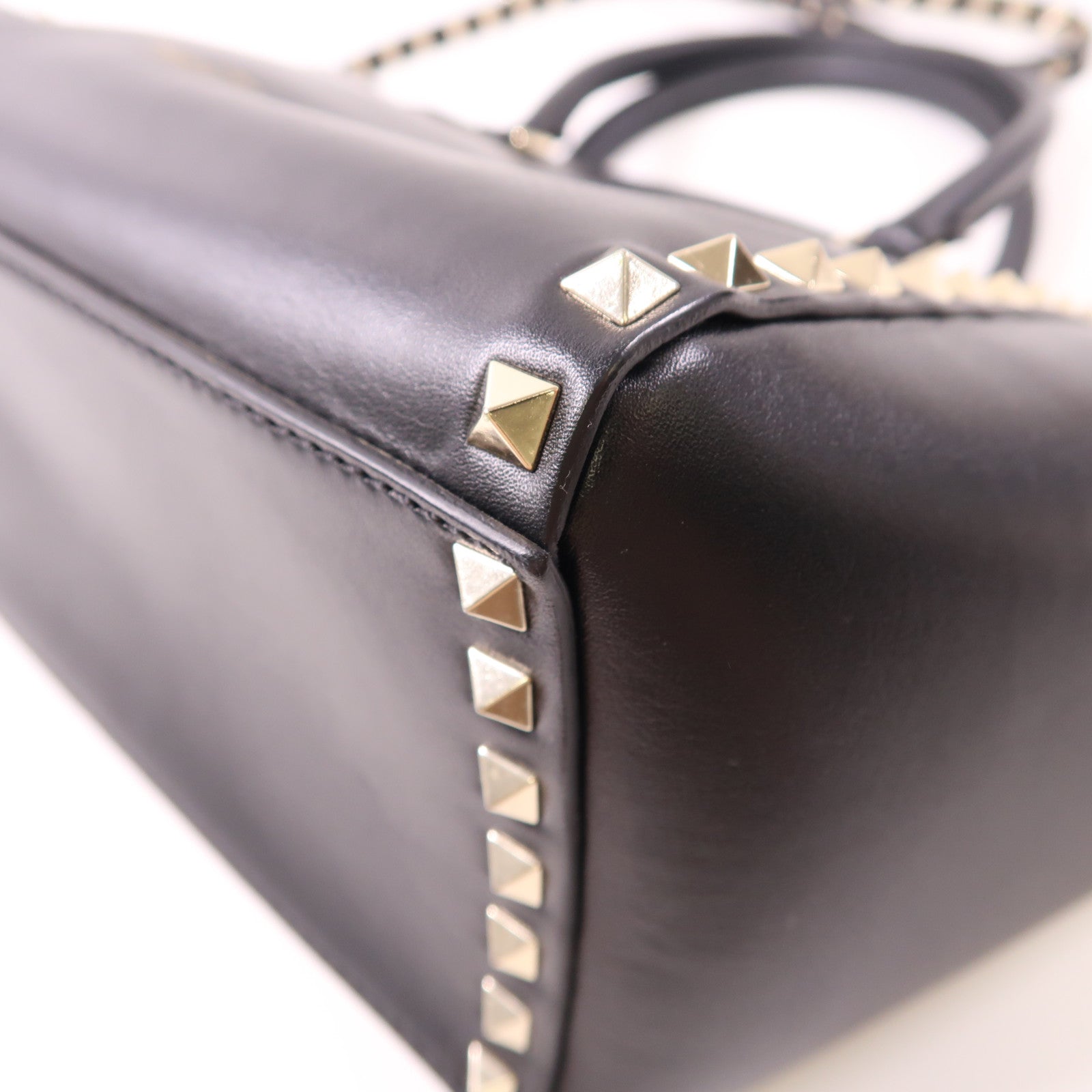 Valentino 牛皮皮革2way Shoulder金扣手挽肩背兩用袋