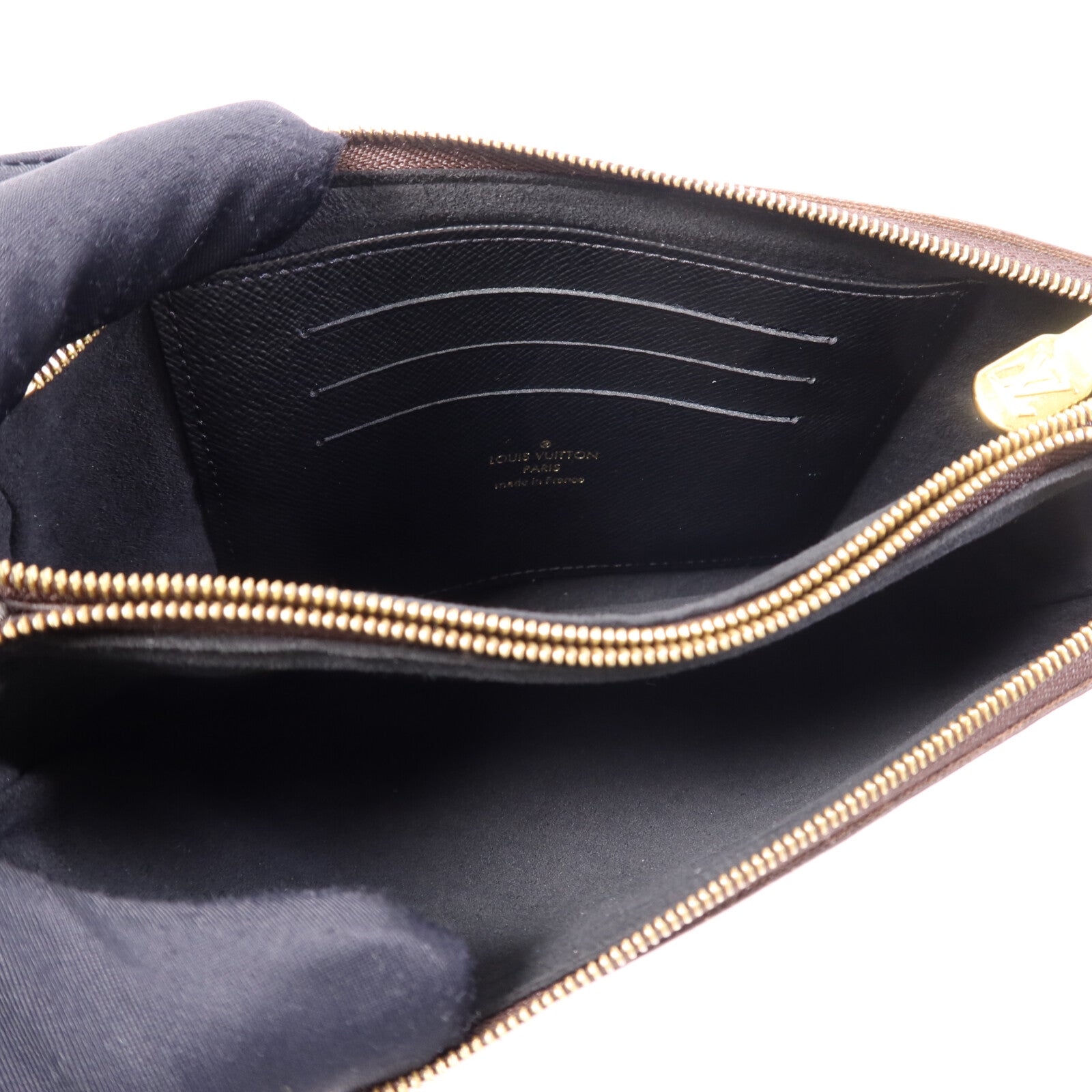 LOUIS VUITTON Monogram Giant Reverse Double Zip Pochette金扣肩背袋