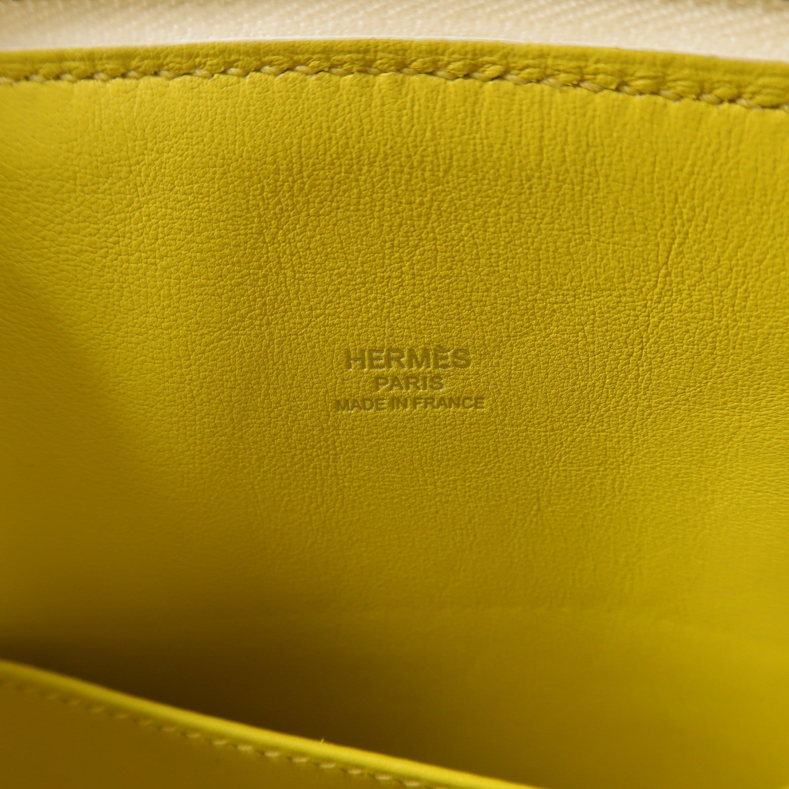 HERMES Evercolor皮革Bolide 1923手挽肩背兩用袋Blanc/Lime