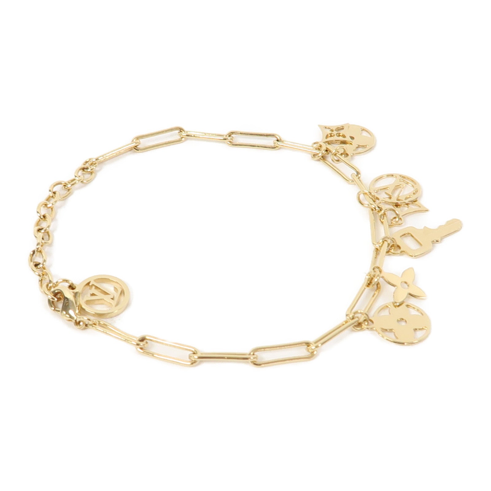 LOUIS VUITTON 金屬Brasserie Roman Holiday Bracelet手鏈金色