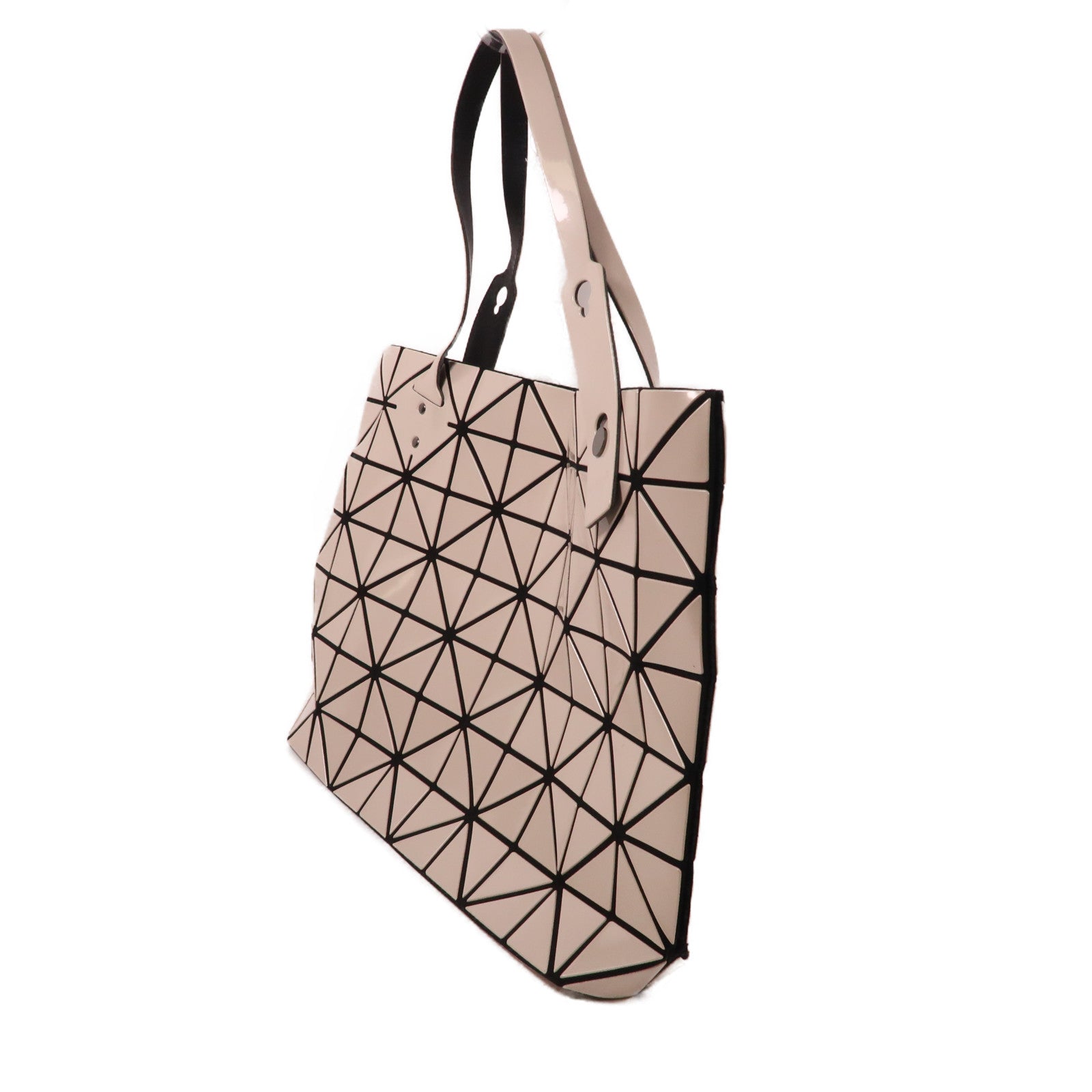 ISSEY MIYAKE PVC Bao Bao銀扣手挽袋米色