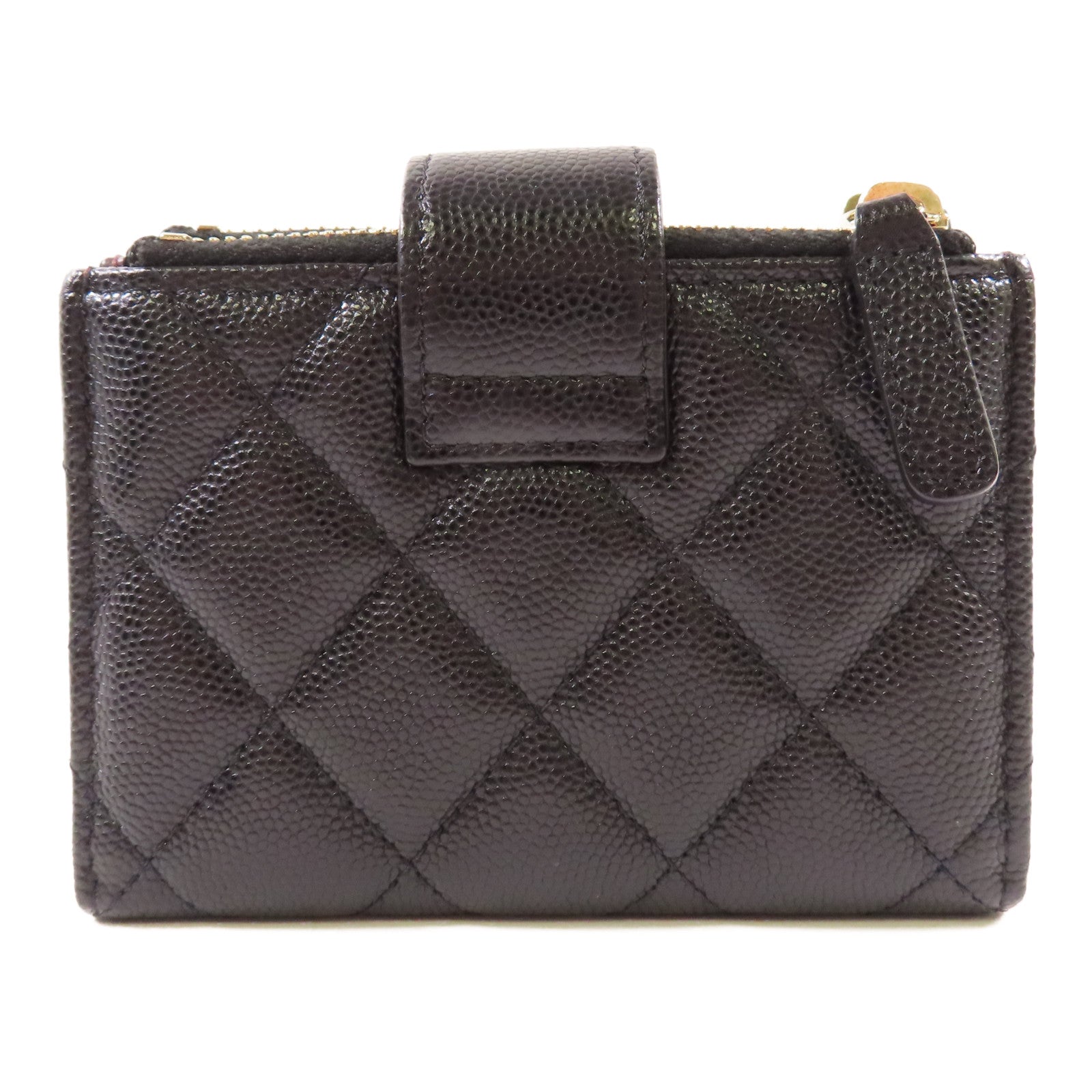 CHANEL 牛皮皮革Wallet金扣錢包