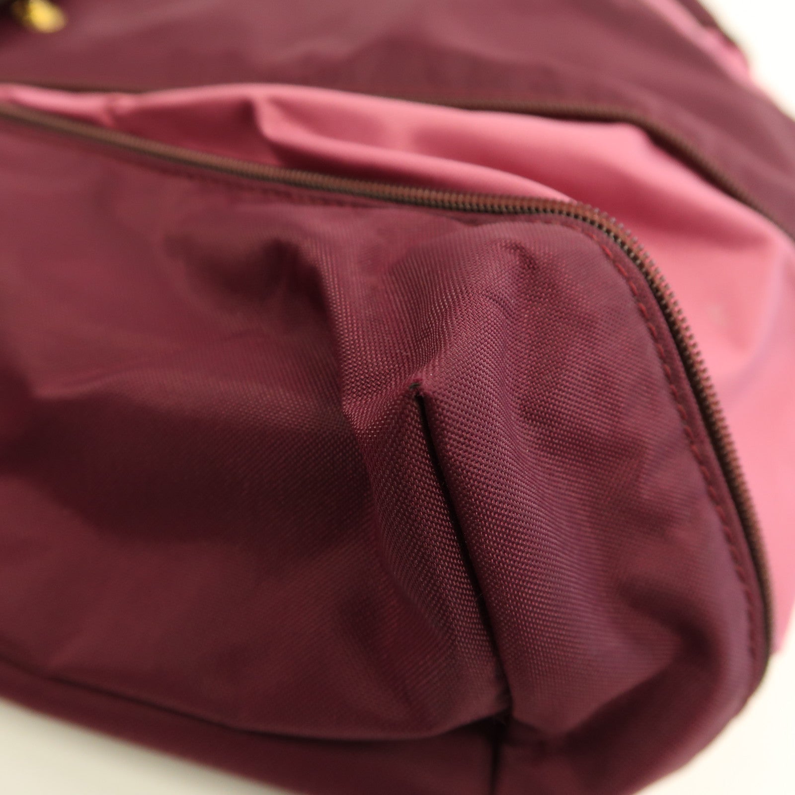 Longchamp 尼龍Hand Bag金扣手挽袋紫色/粉紅色