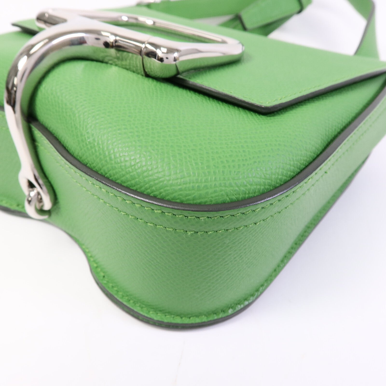HERMES Epsom皮革Della Cavalleria Mini肩背袋Vert Yucca