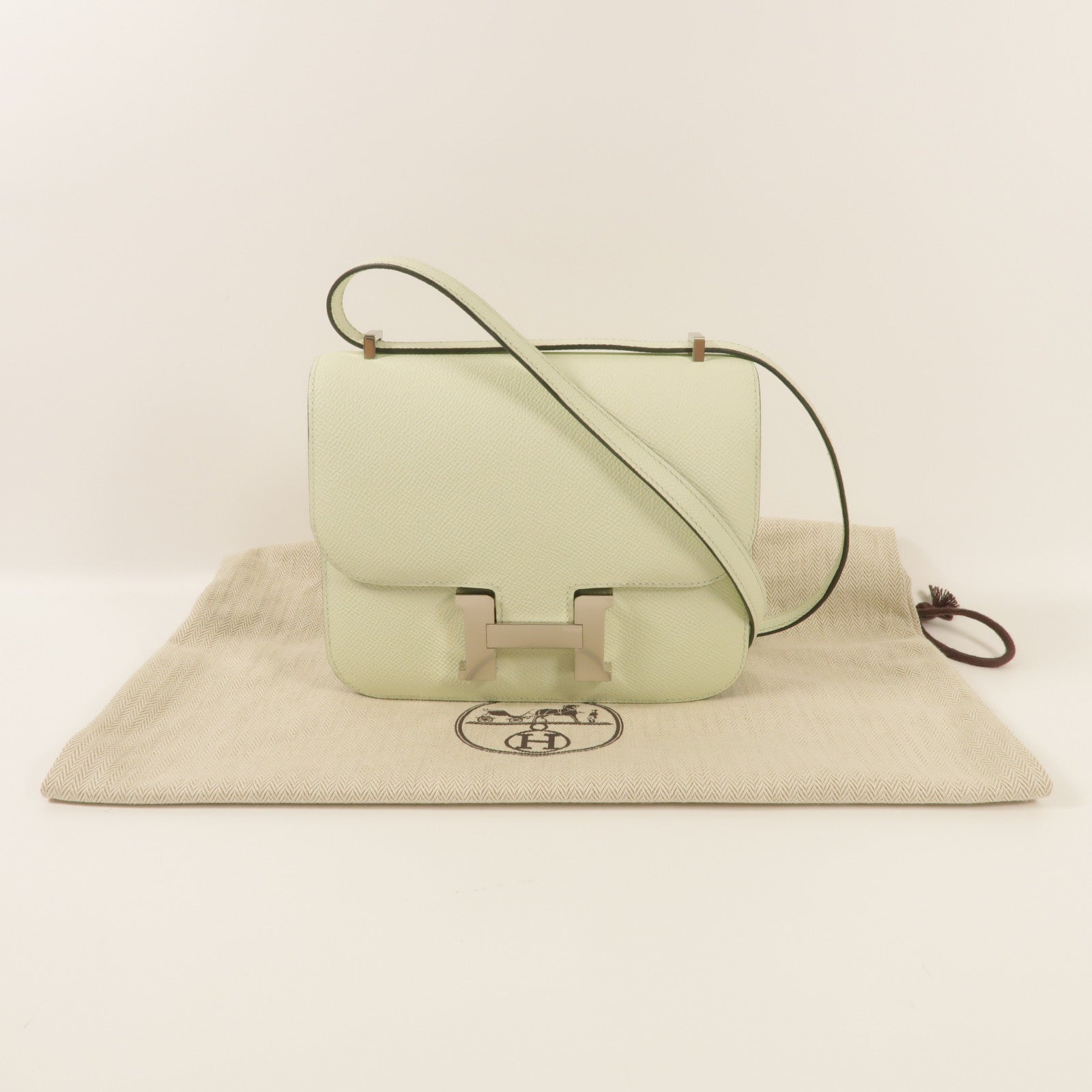 HERMES Epsom皮革Constance III 18肩背袋Vert Fizz