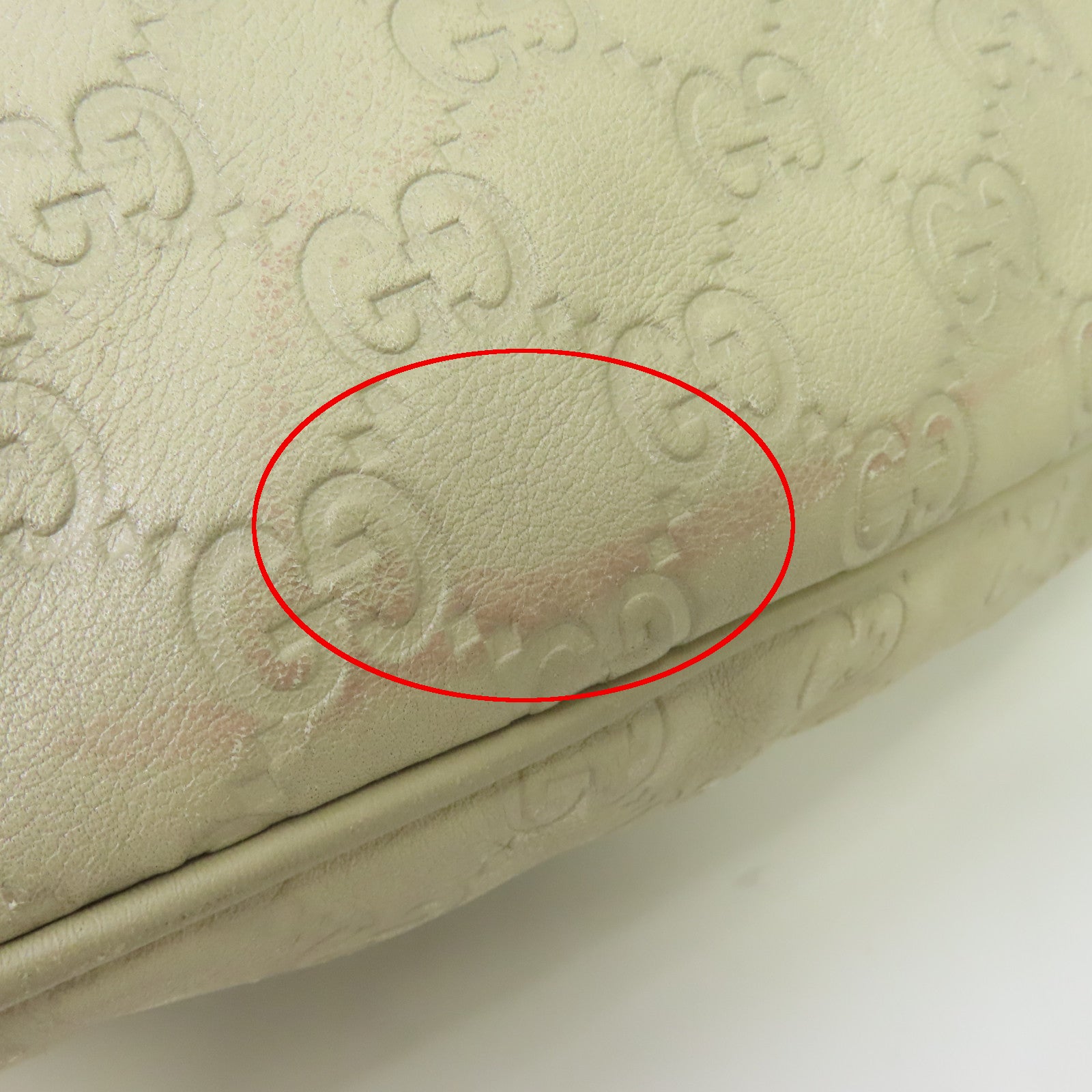 GUCCI 【激減優惠】牛皮皮革Shoulder Bag金扣手挽肩背兩用袋白色