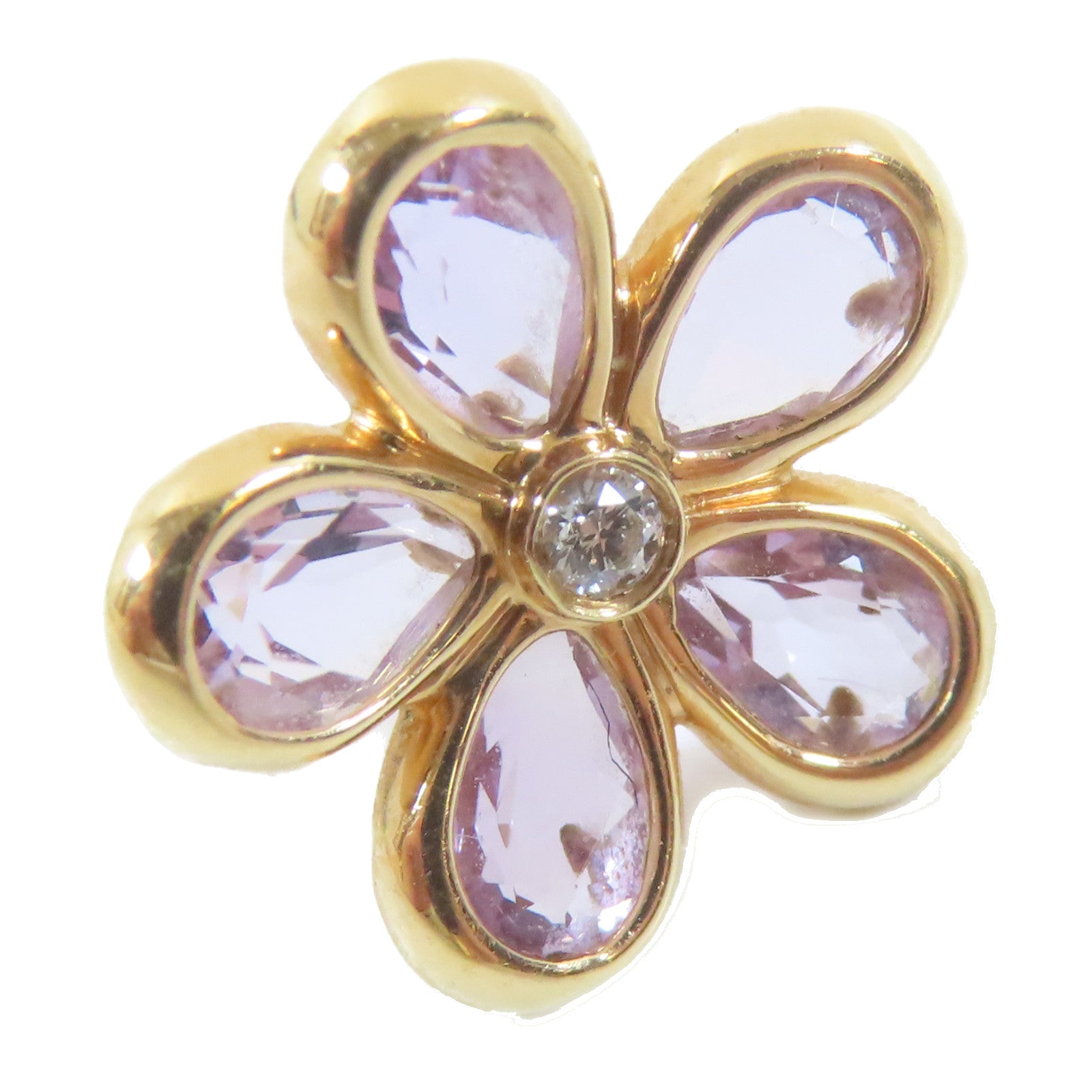TIFFANY＆CO 18K玫瑰金/紫晶Amethyst Flower Earring耳環