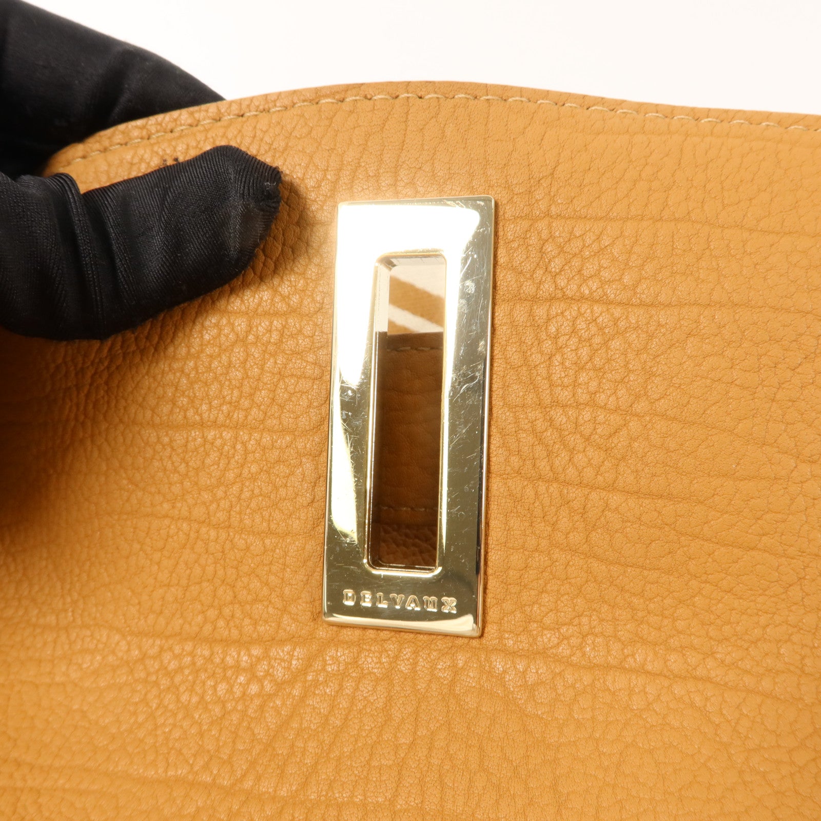 Delvaux 牛皮皮革Le Mutin MM肩背袋