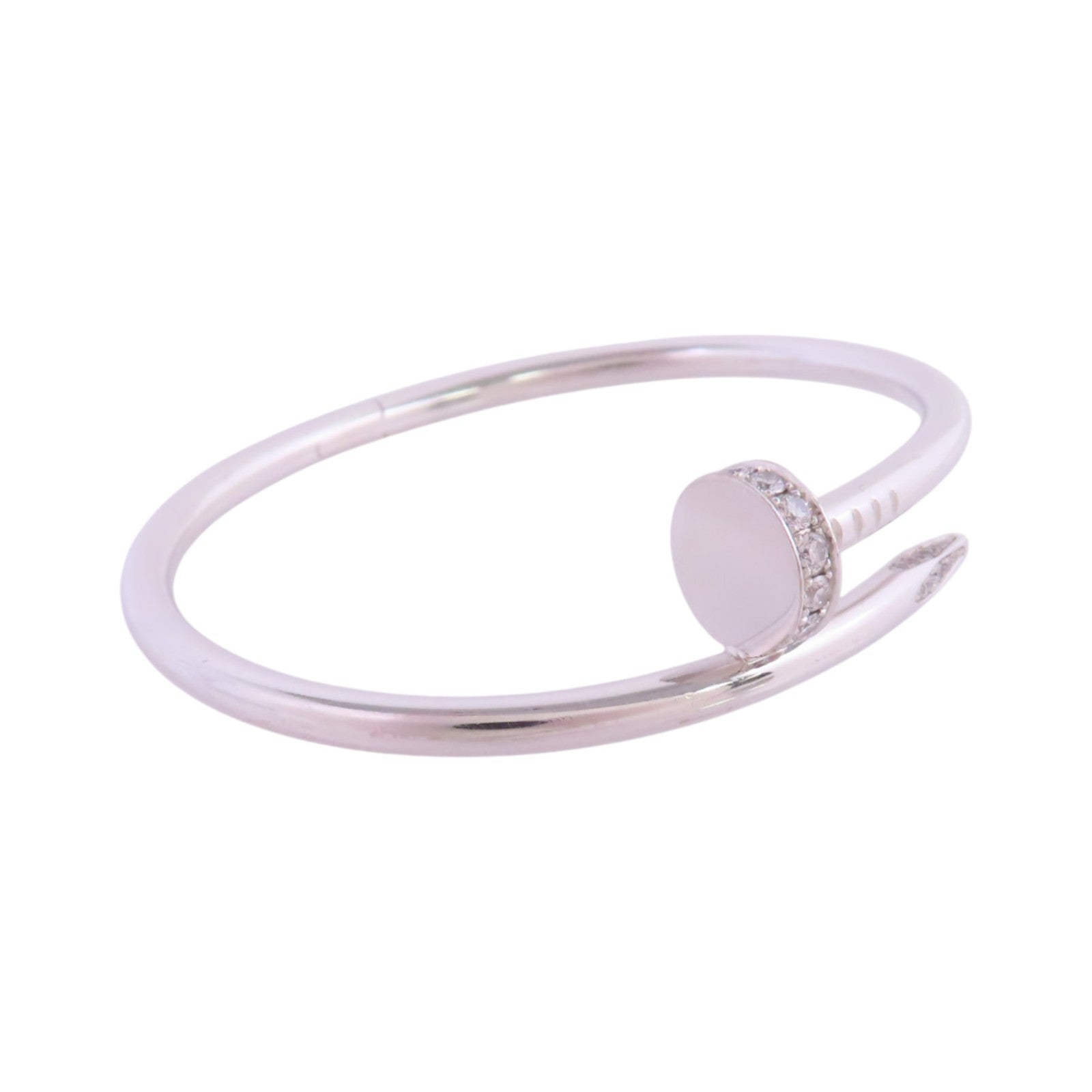 CARTIER 18K白金/鑽石Juste un Clou Diamond Bangle手鐲#16