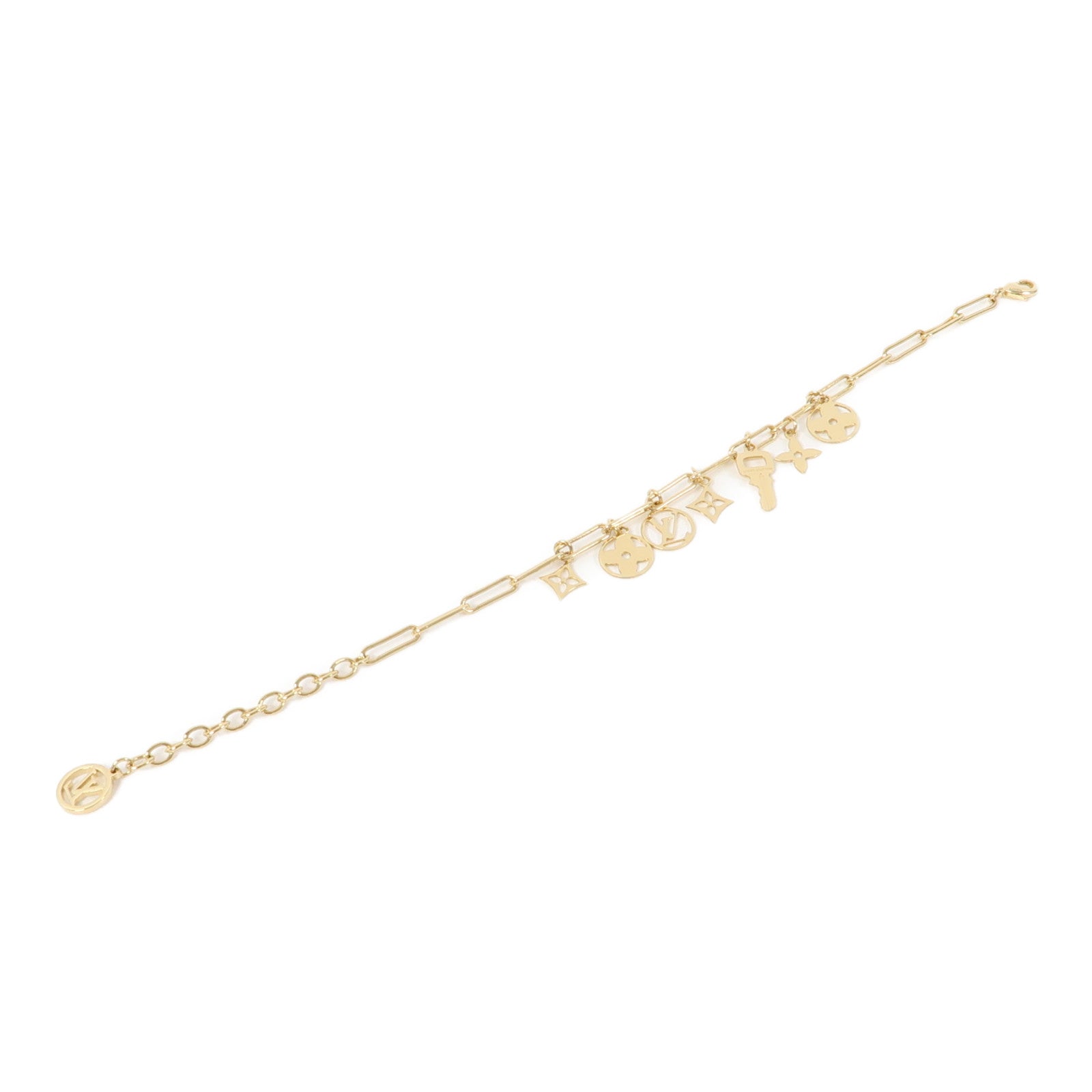 LOUIS VUITTON 金屬Brasserie Roman Holiday Bracelet手鏈金色