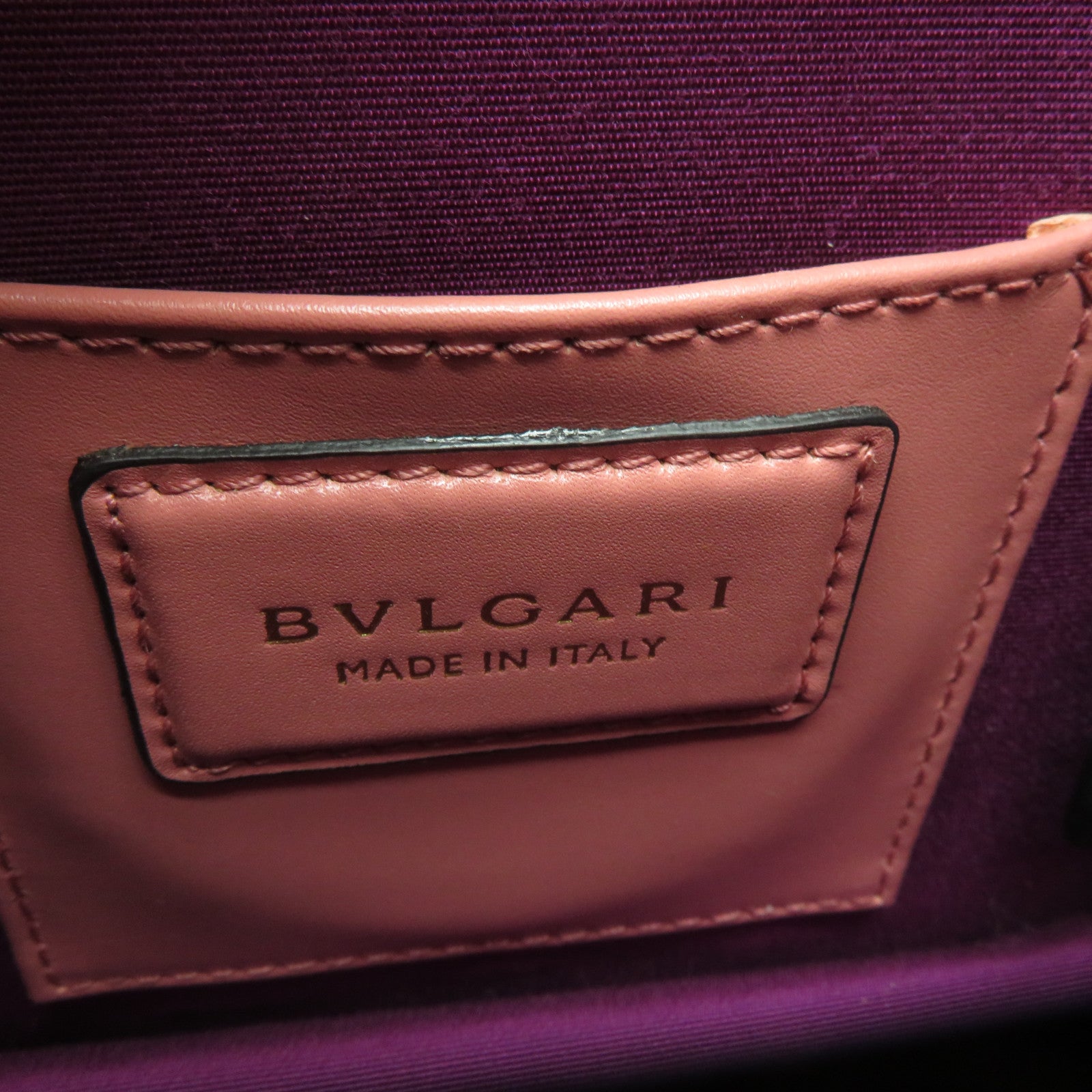 BVLGARI (PRICE DOWN) GWH Serpenti Forever 2Way Shoulder Handbag Calfskin Leather Pink