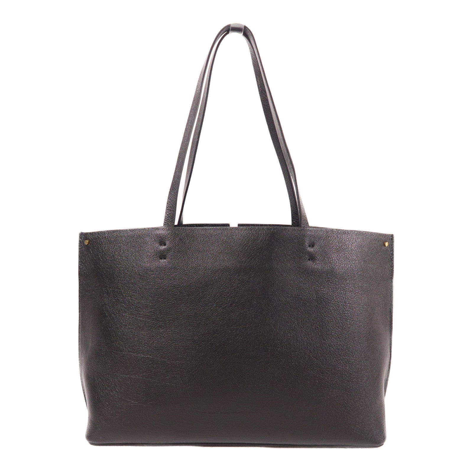Valentino 牛皮皮革Tote Bag金扣肩背袋