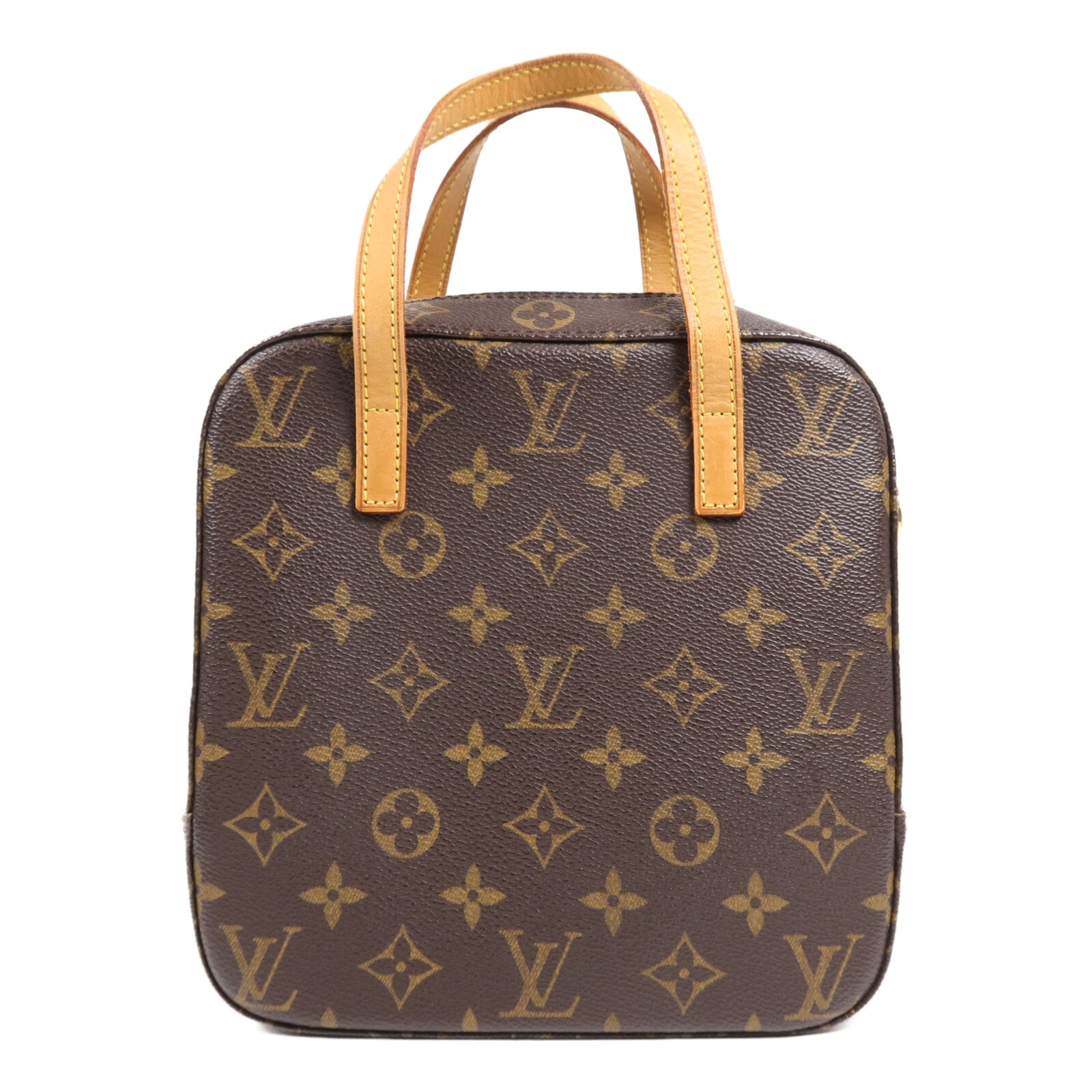 LOUIS VUITTON Monogram Spontini金扣手挽肩背兩用袋棕色