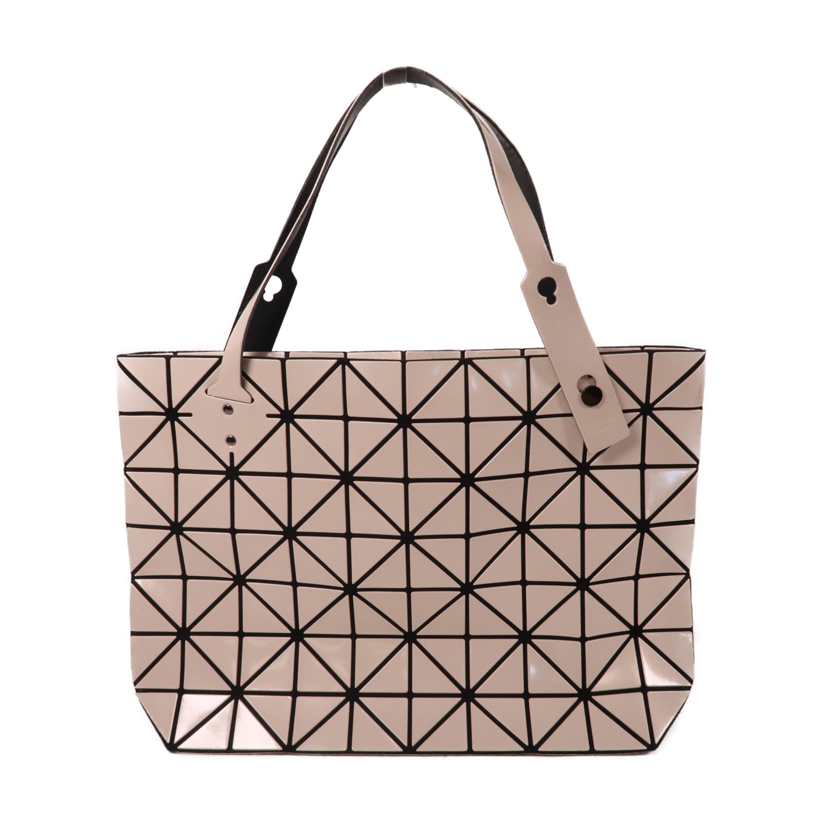 ISSEY MIYAKE PVC Bao Bao銀扣手挽袋米色