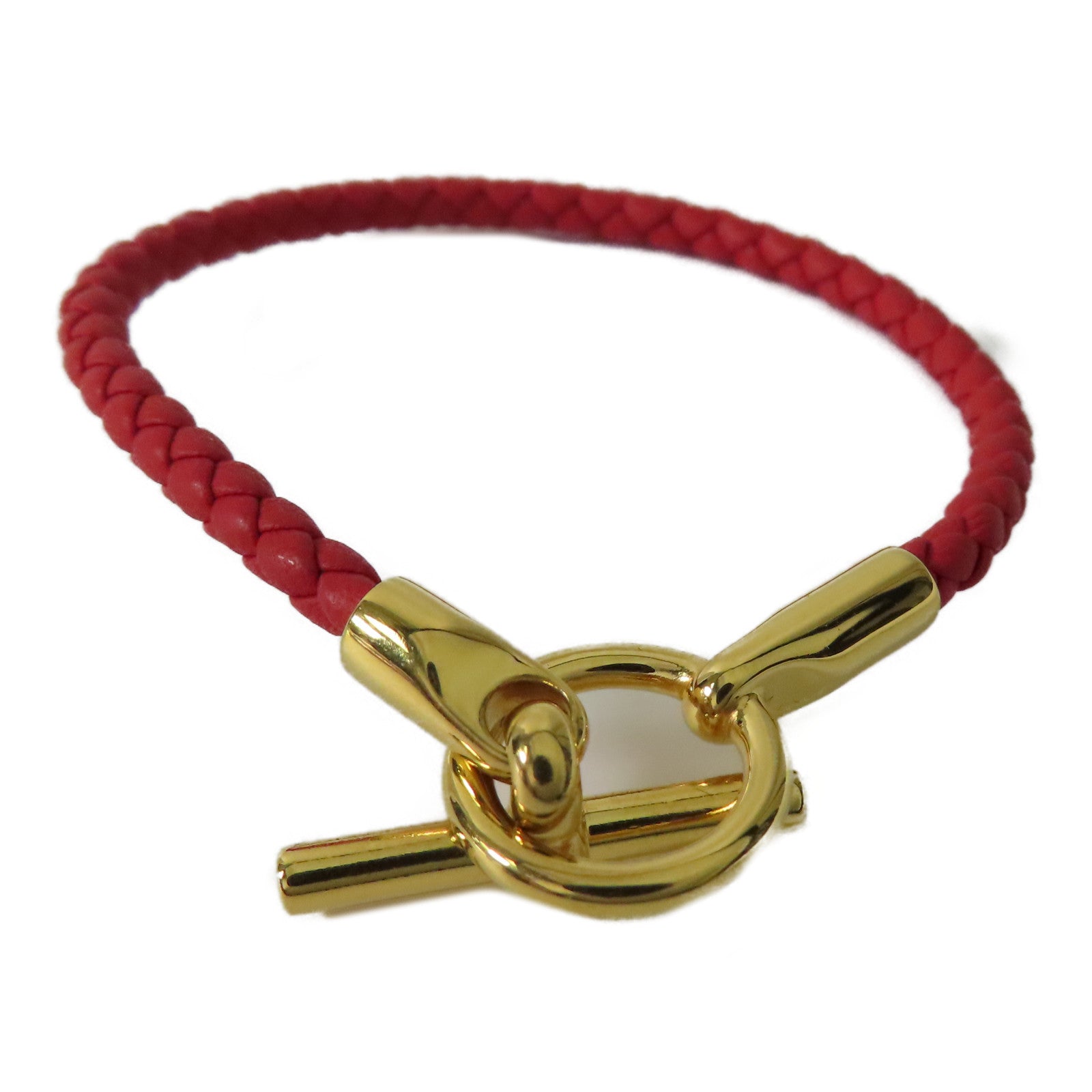 HERMES Swift皮革Glenan H Bracelet金扣手鐲