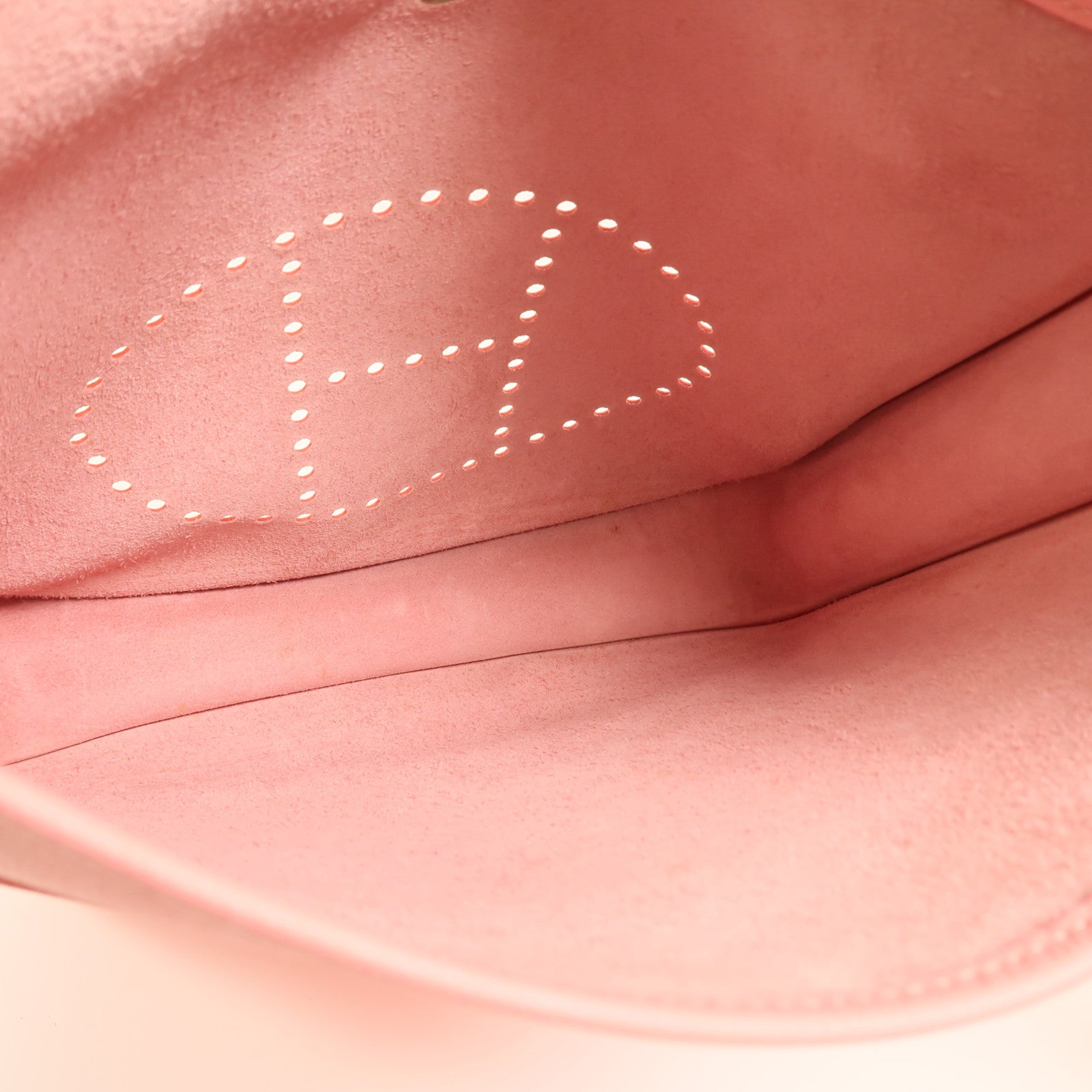 HERMES Epsom皮革Evelyne PM銀扣肩背袋Rose Confetti