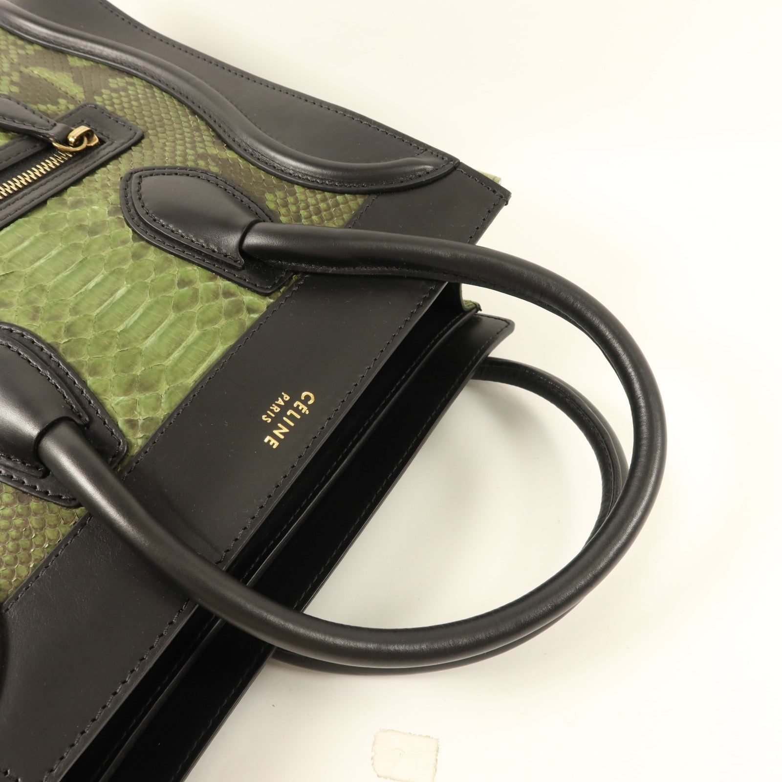 CELINE 蛇皮皮革Mirco Luggage金扣手挽袋