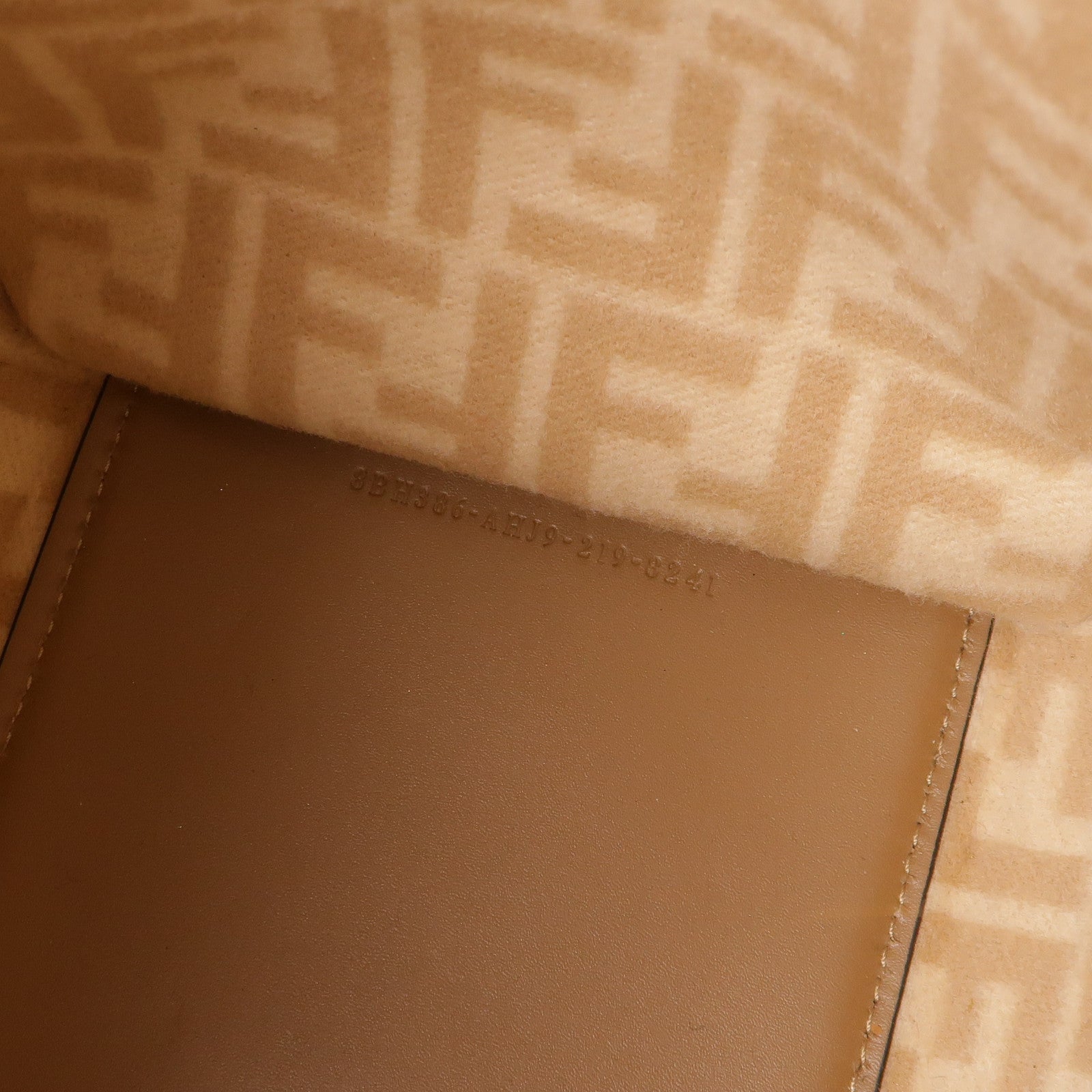 FENDI 羊毛/牛皮皮革Sunshine金扣手挽肩背兩用袋