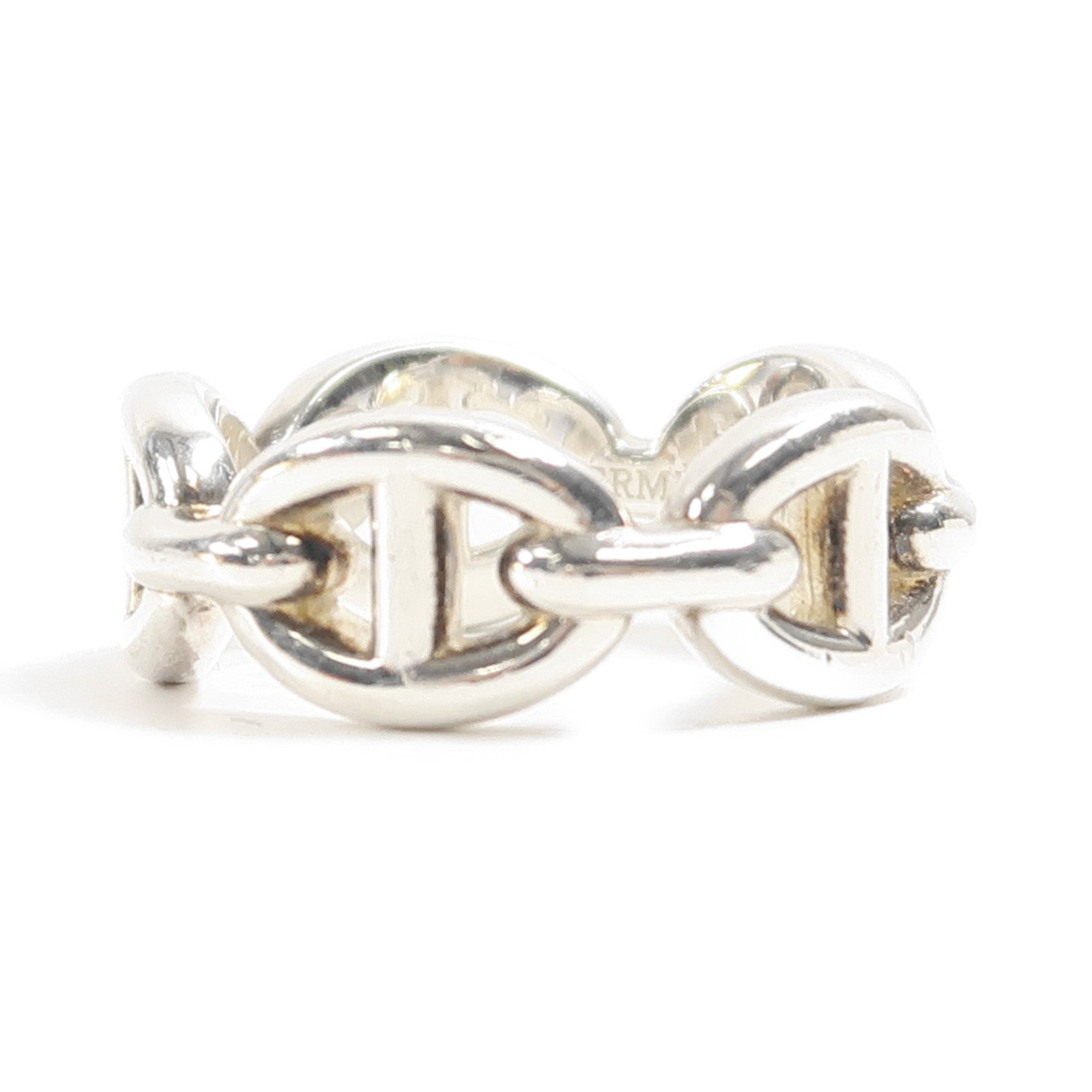 HERMES 925純銀Chaine D'Ancre Enchainee Ring戒指US#4.5