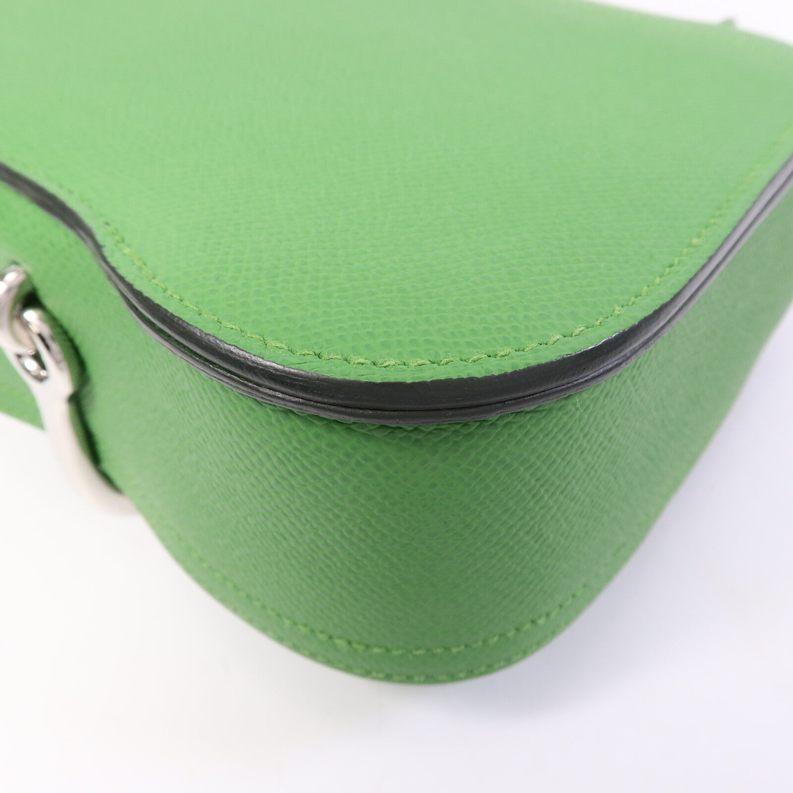 HERMES Epsom皮革Della Cavalleria Mini肩背袋Vert Yucca