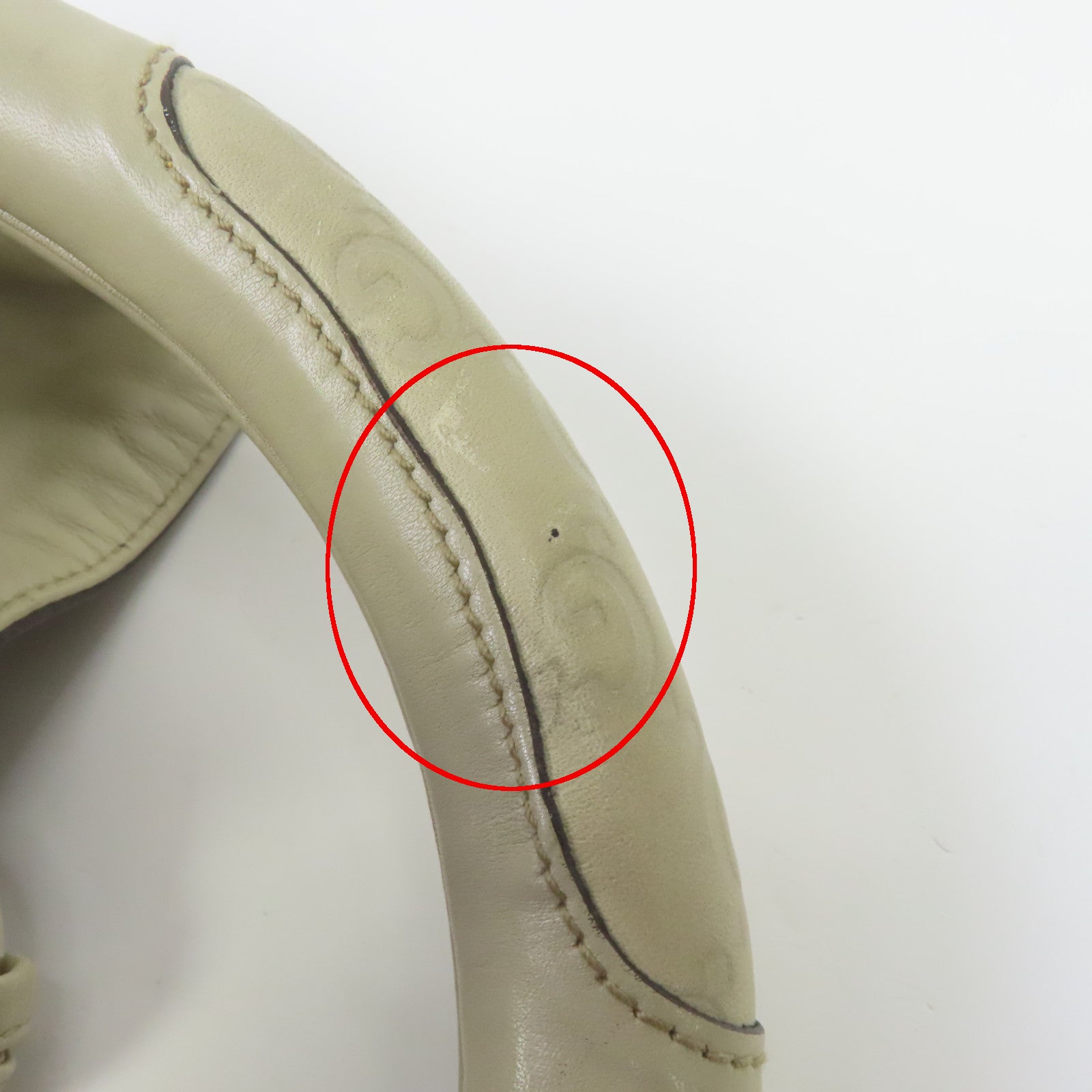 GUCCI 【激減優惠】牛皮皮革Shoulder Bag金扣手挽肩背兩用袋白色