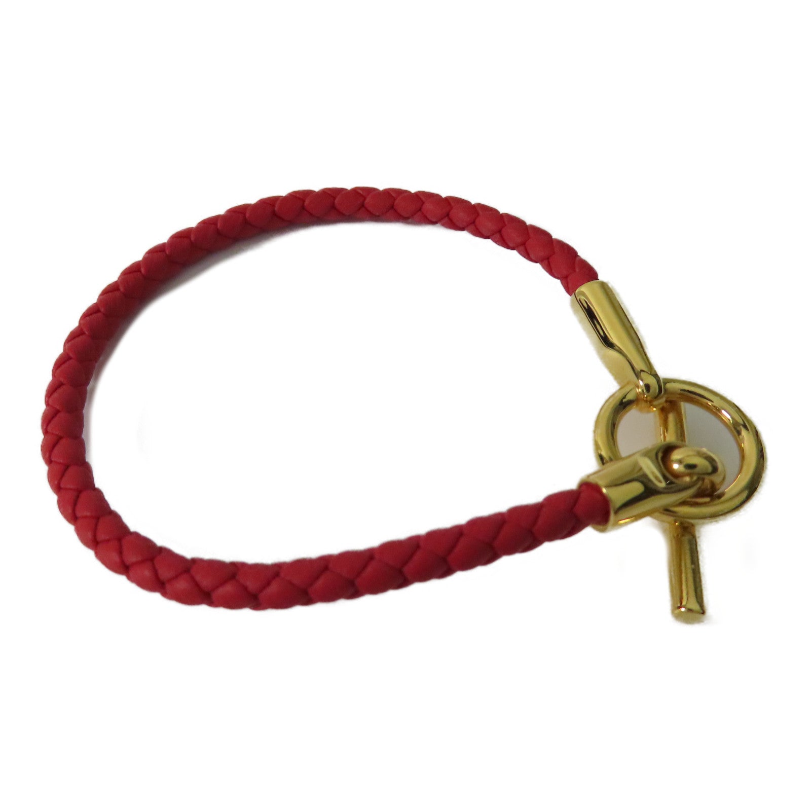 HERMES Swift皮革Glenan H Bracelet金扣手鐲
