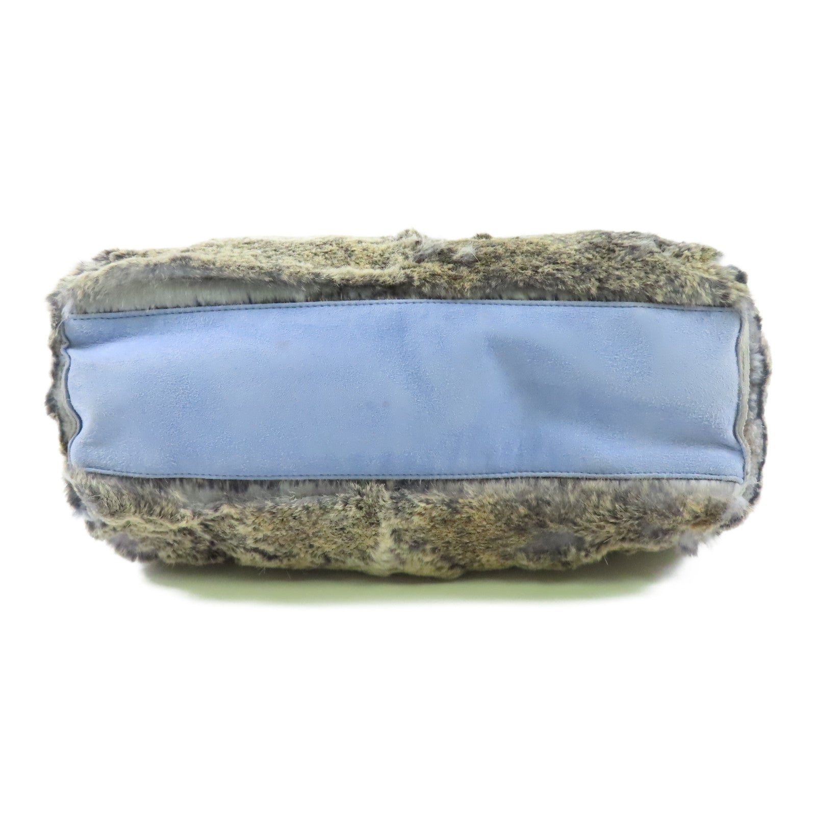 CHANEL 【激減優惠】兔毛/絨布Handbag銀扣手挽袋