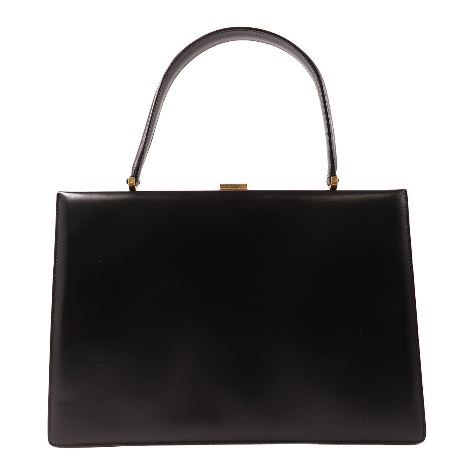 CELINE 牛皮皮革Hand Bag金扣手挽袋黑色