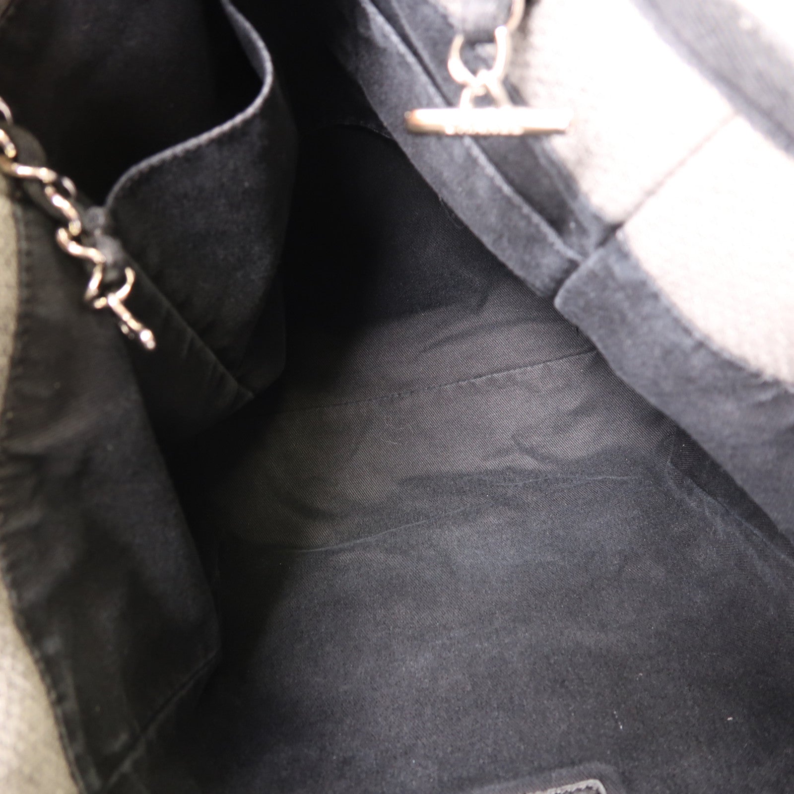 CHANEL 【激減優惠】帆布Tote Bag銀扣肩背袋