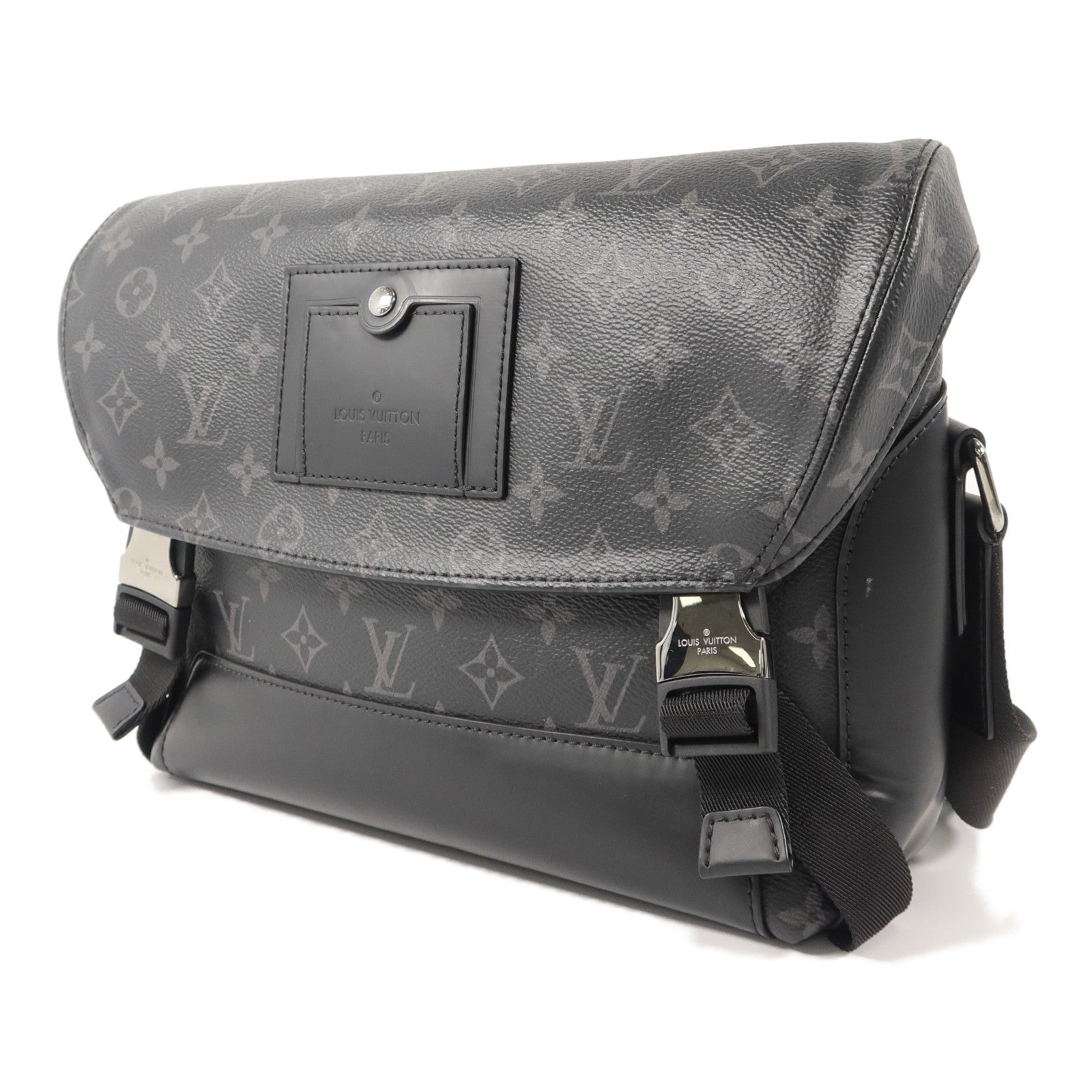 LOUIS VUITTON Monogram Eclipse Messenger PM Voyager肩背袋