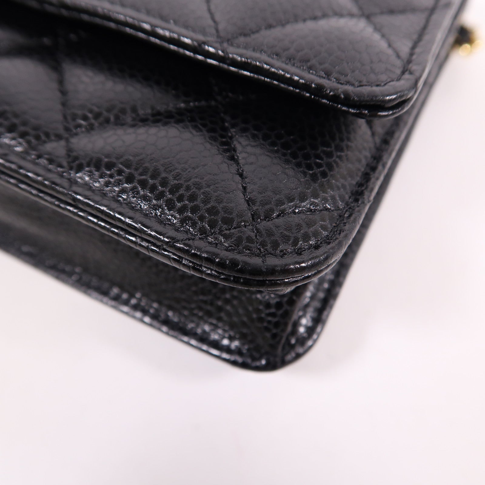 CHANEL 牛皮皮革WOC Wallet On Chain金扣鏈帶肩背袋