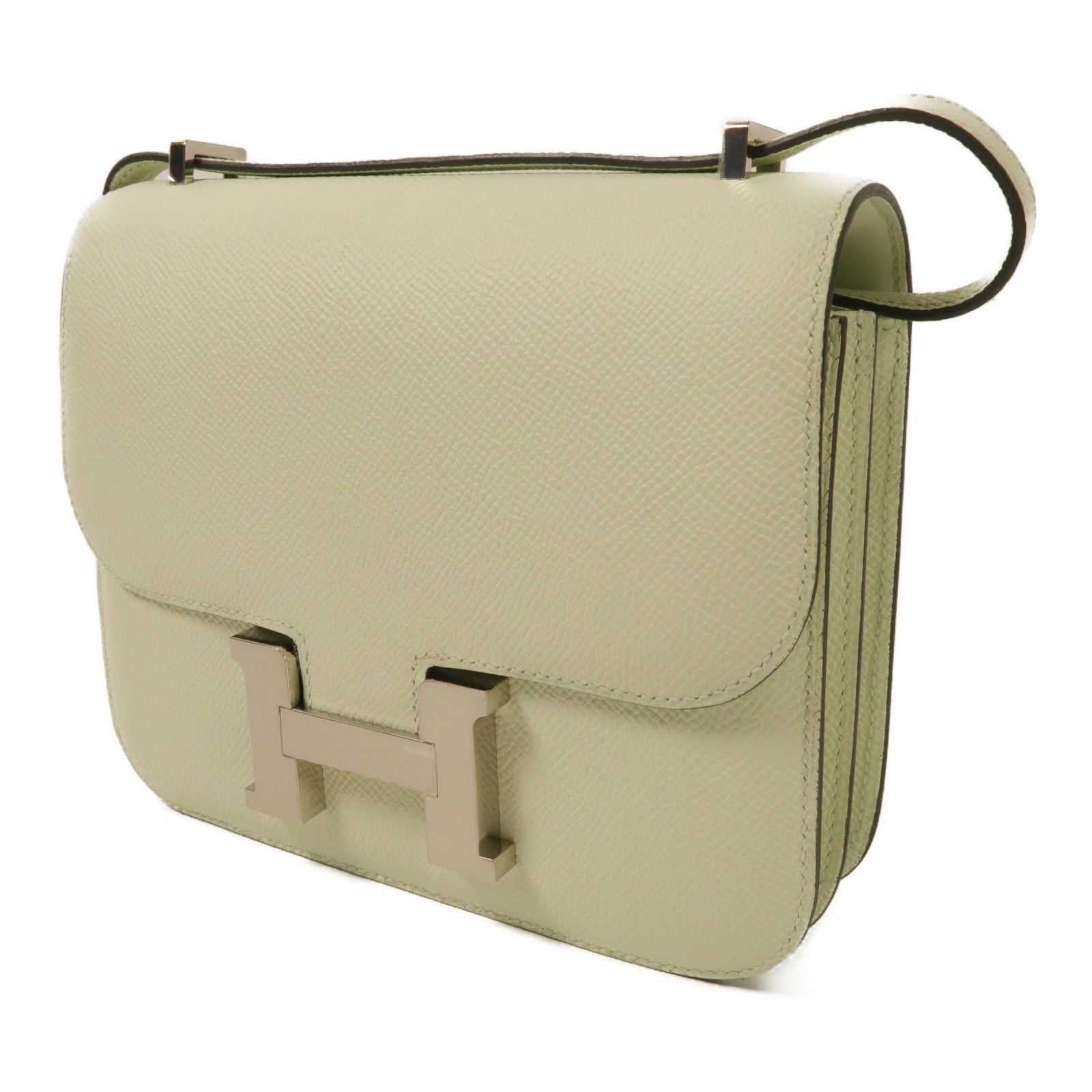 HERMES Epsom皮革Constance III 18肩背袋Vert Fizz