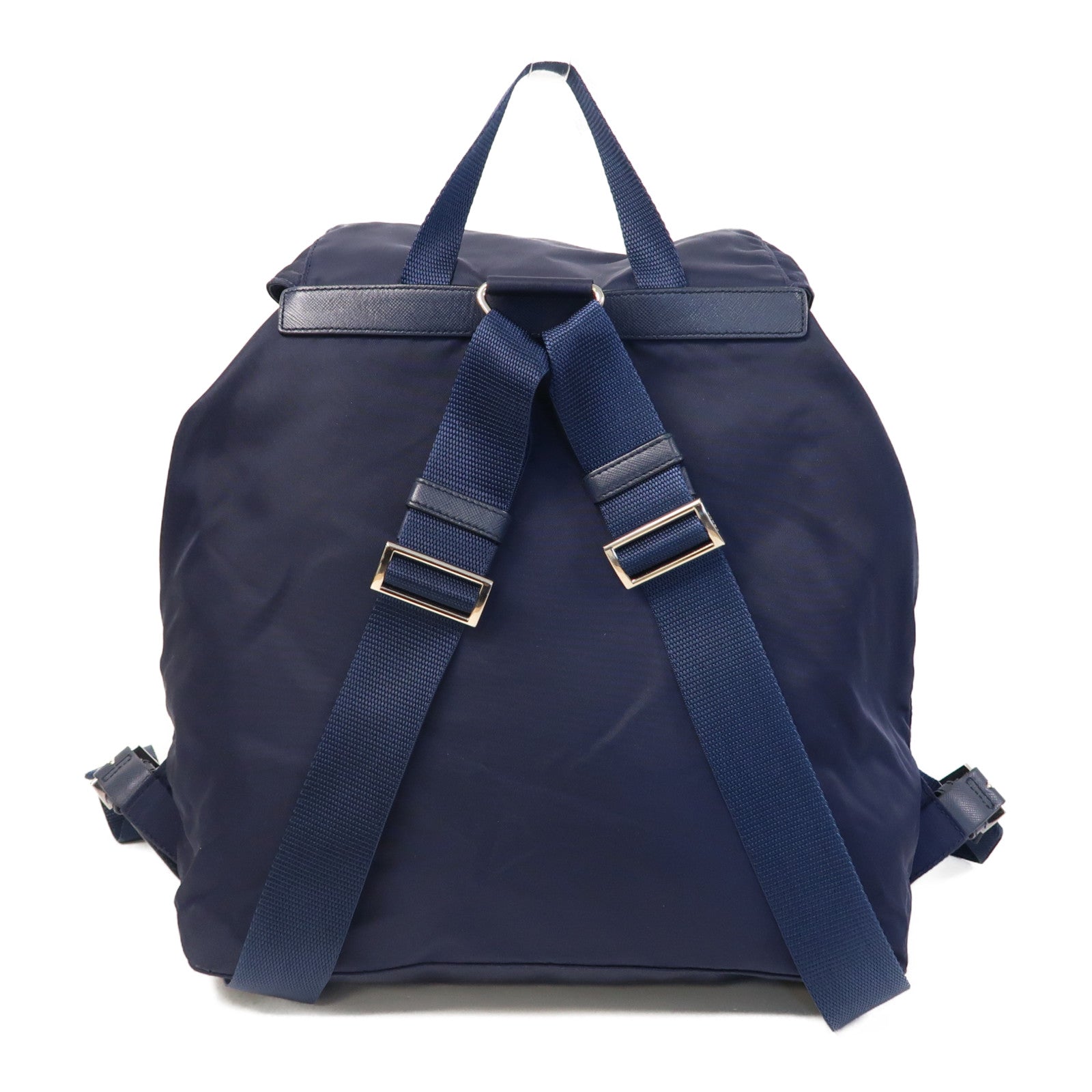 PRADA 【激減優惠】尼龍Backpack銀扣背包藍色