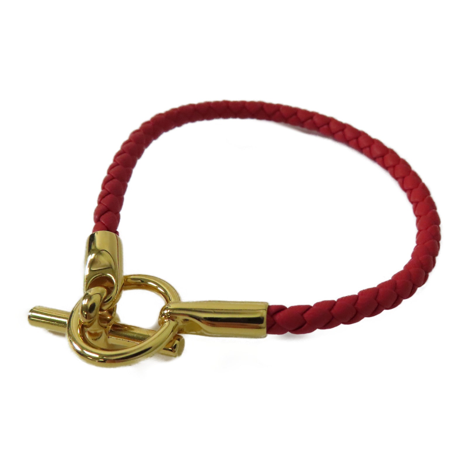 HERMES Swift皮革Glenan H Bracelet金扣手鐲