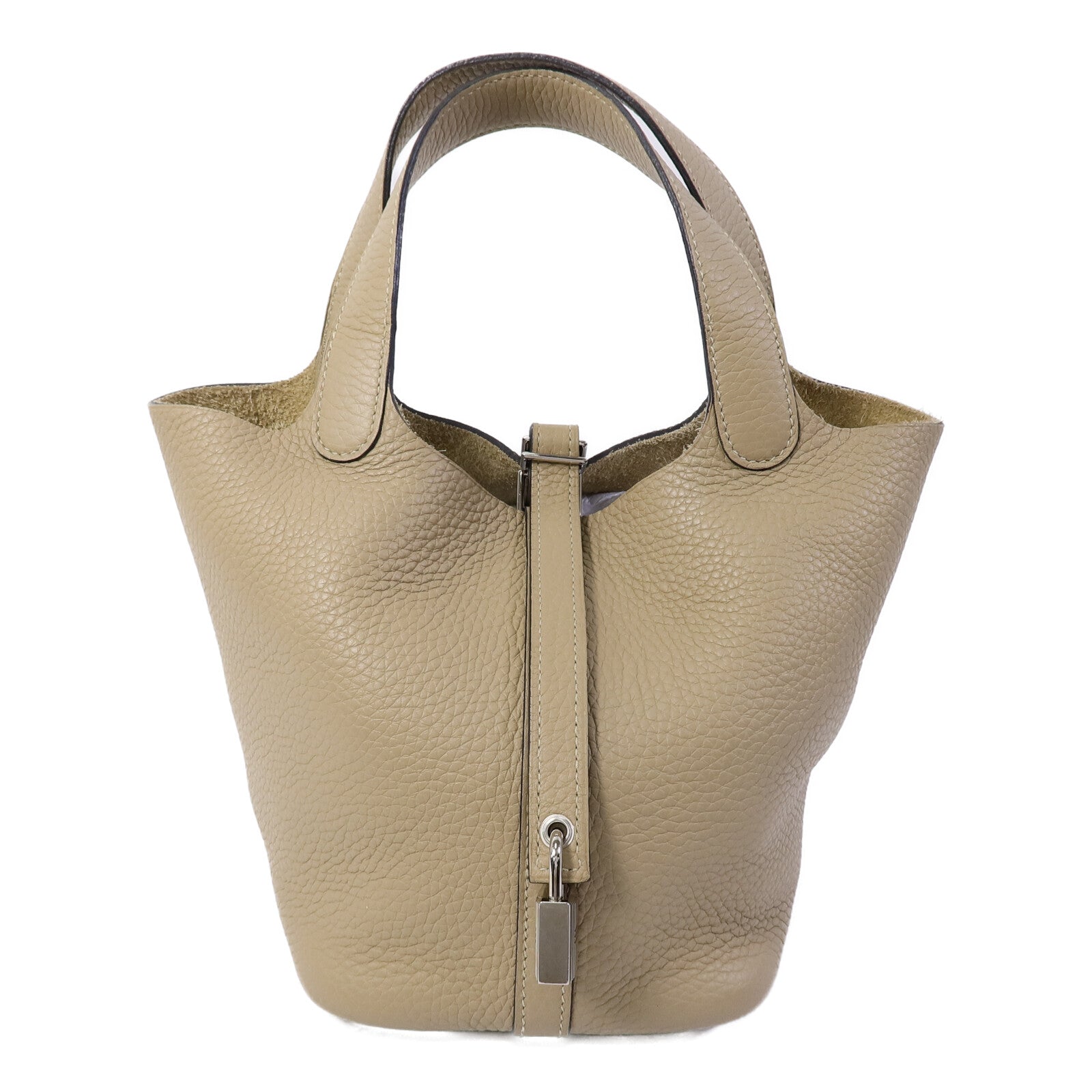 HERMES Clemence皮革Picotin PM手挽袋Trench