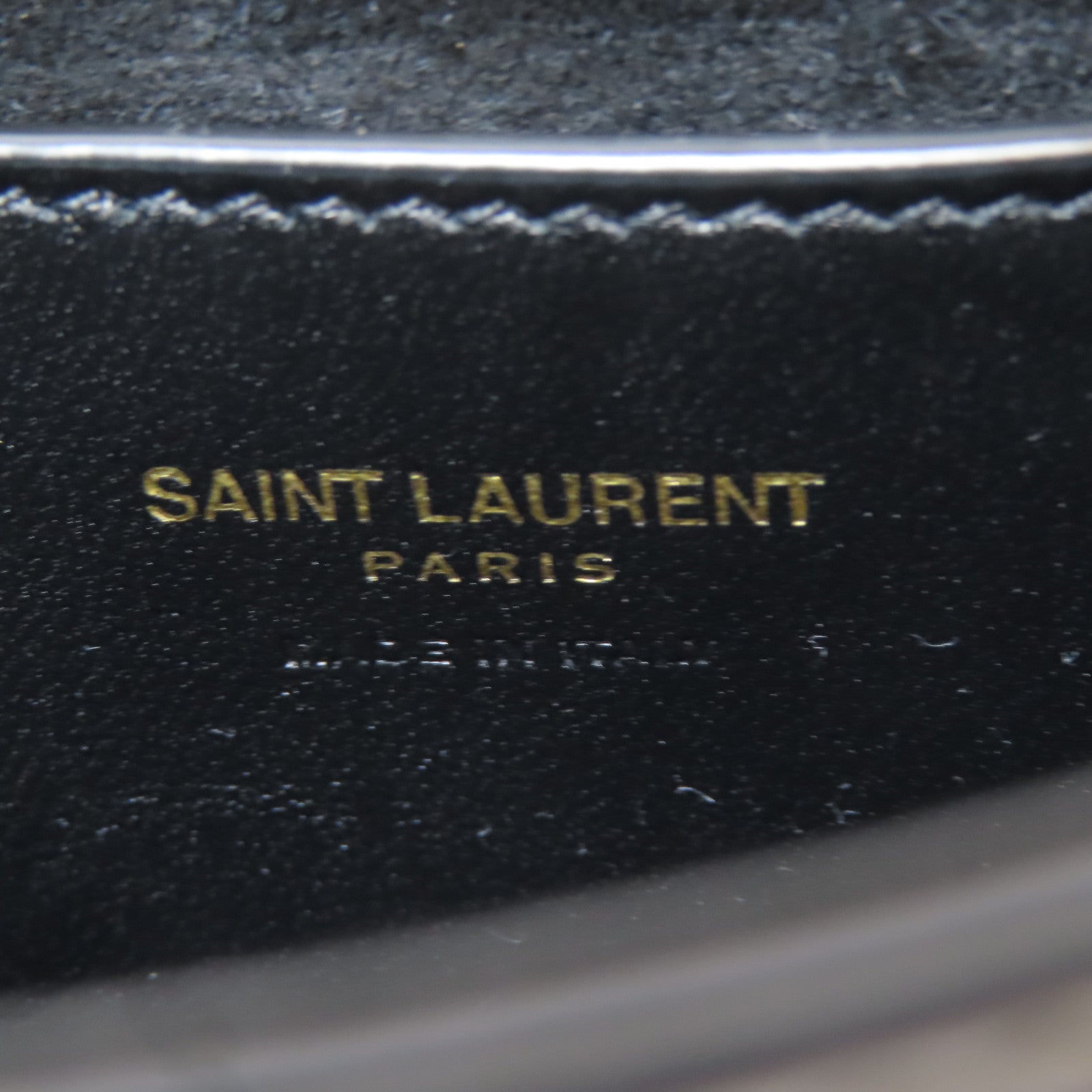 SAINT LAURENT 皮革Mini Le 5 A 7 in Smooth金扣手挽袋黑色