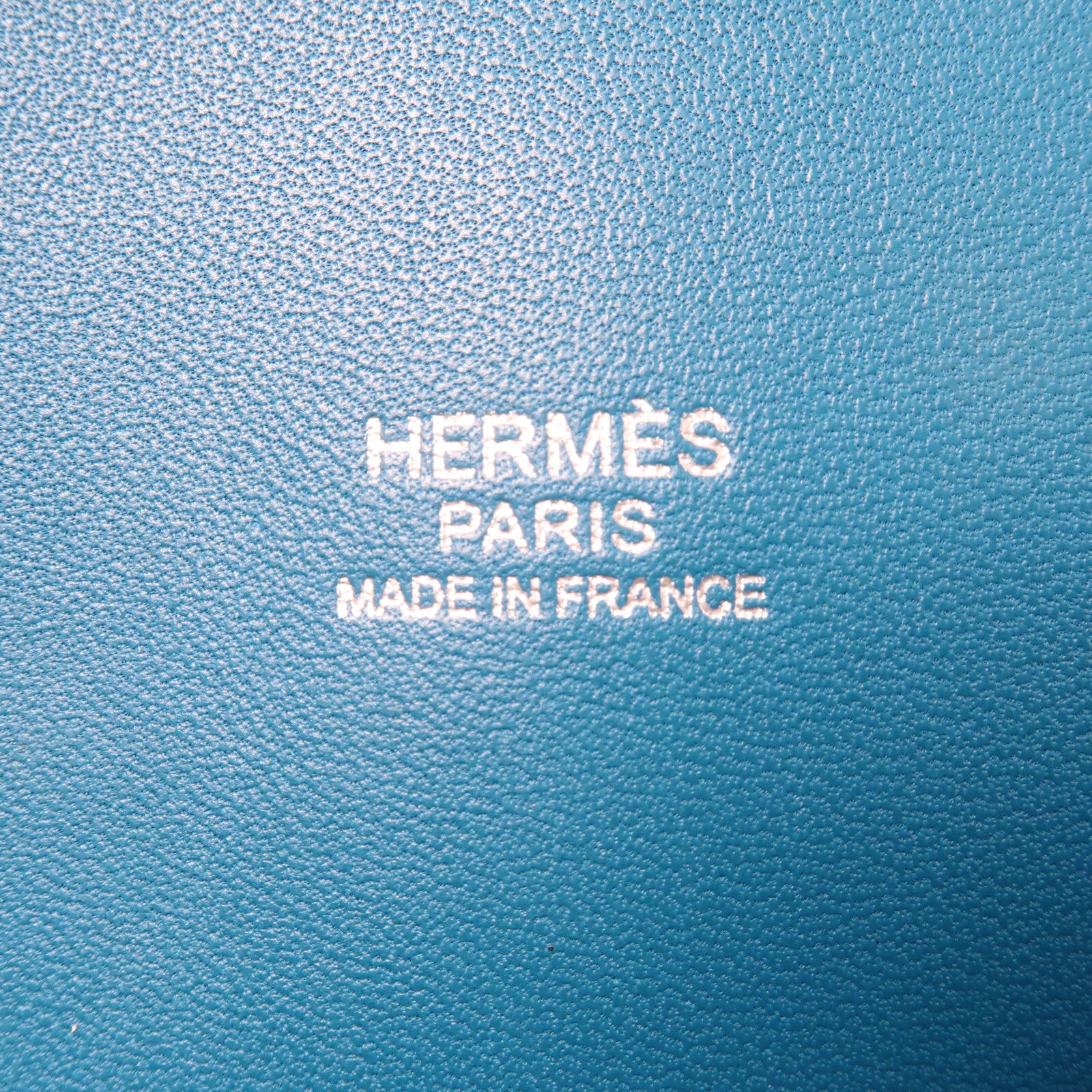 HERMES Clemence皮革Bolide 31銀扣手挽袋Bleu Izmir