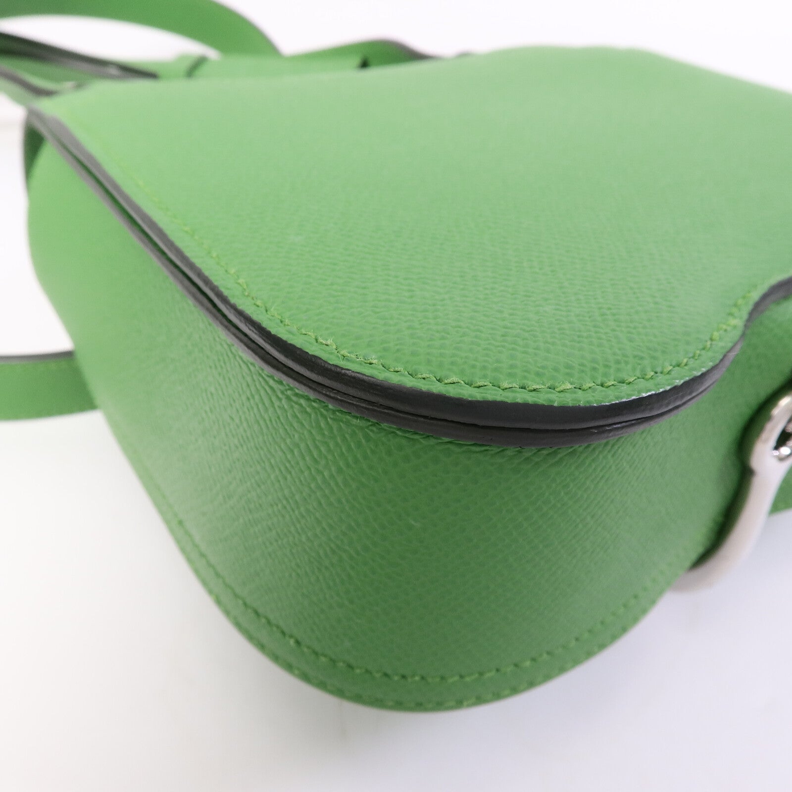HERMES Epsom皮革Della Cavalleria Mini肩背袋Vert Yucca
