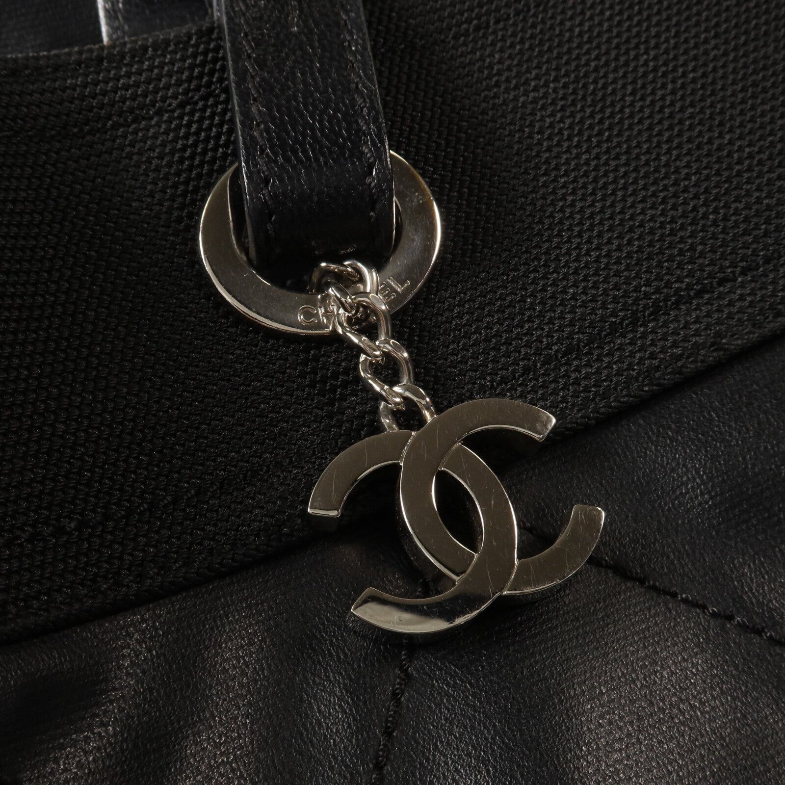 CHANEL 牛皮皮革/塗層帆布Paris Biarritz Tote手挽袋