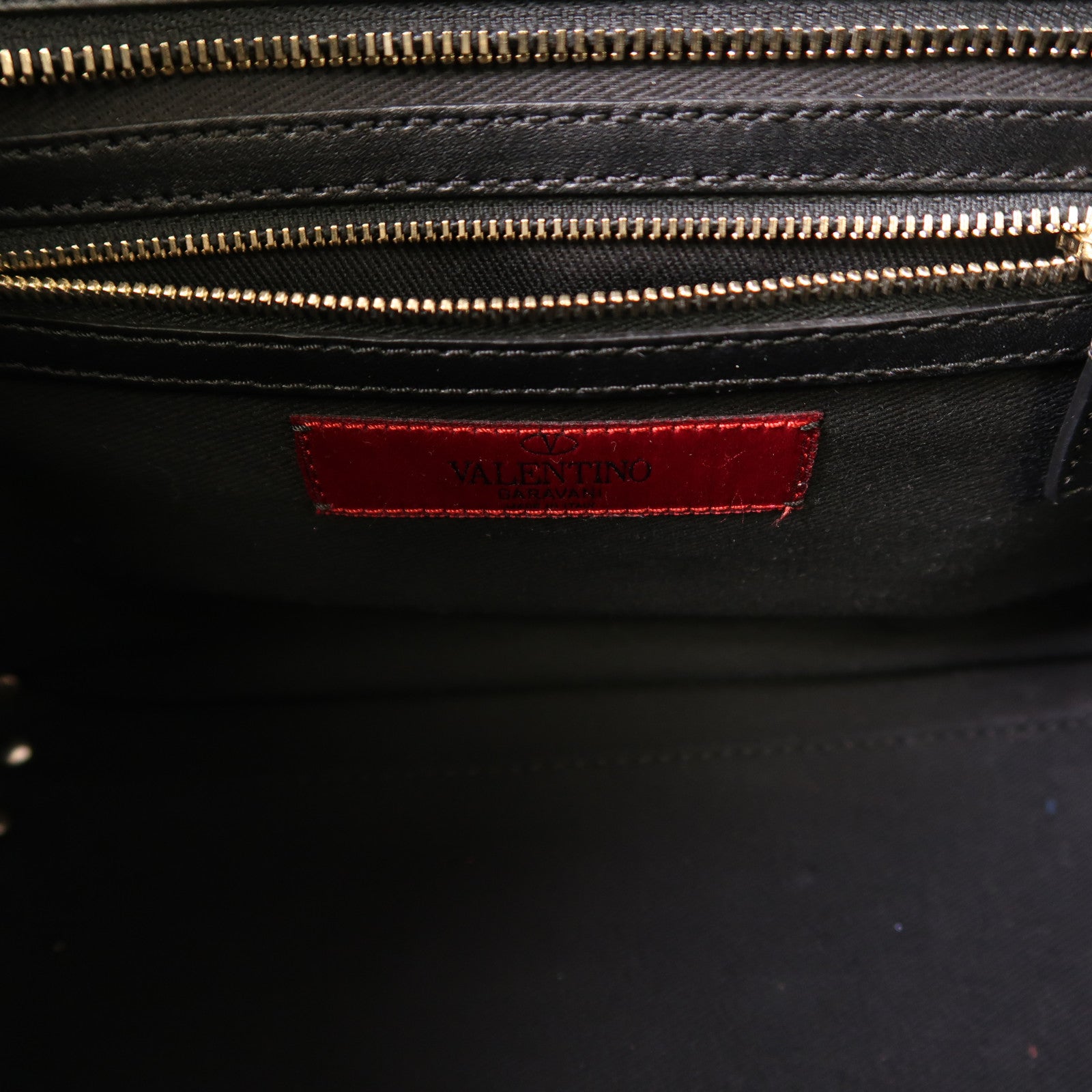 Valentino 牛皮皮革2way Shoulder金扣手挽肩背兩用袋